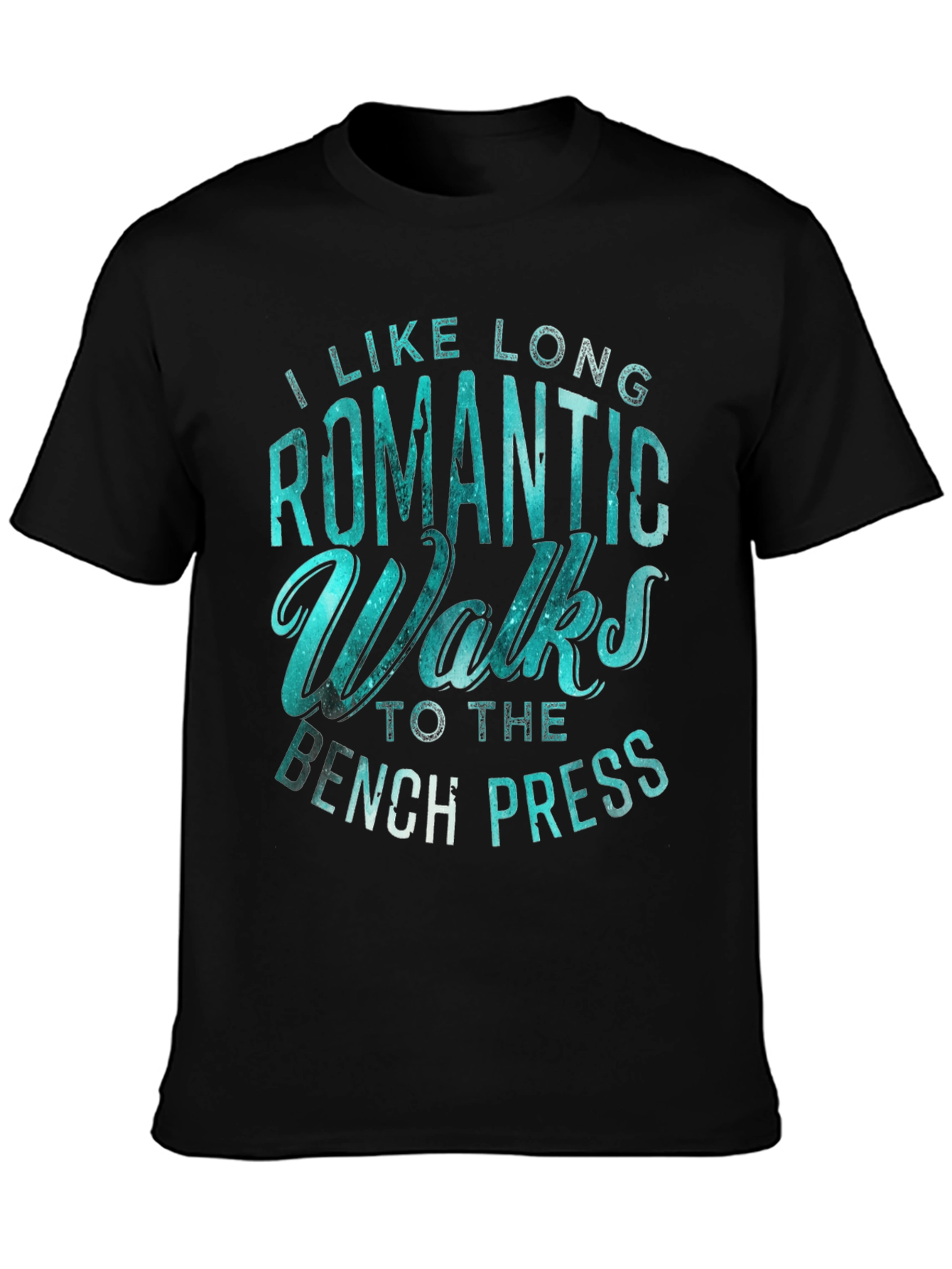 Romantic Walks Bench Press Black T-Shirt