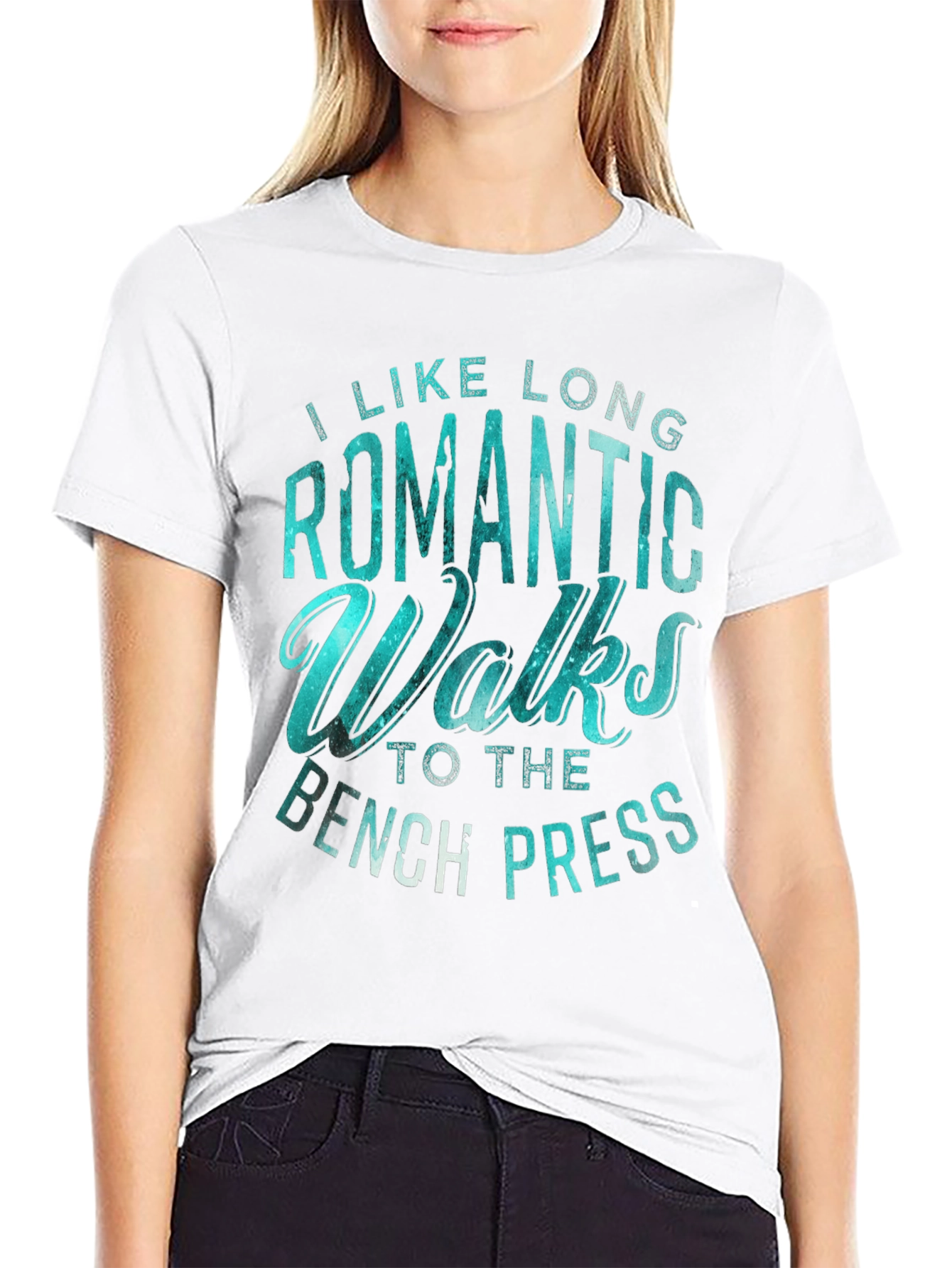 Romantic Walks Bench Press Black T-Shirt