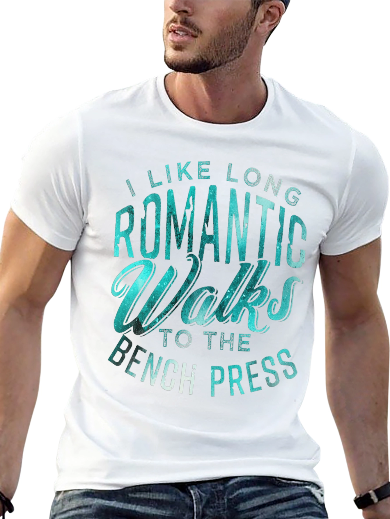Romantic Walks Bench Press Black T-Shirt