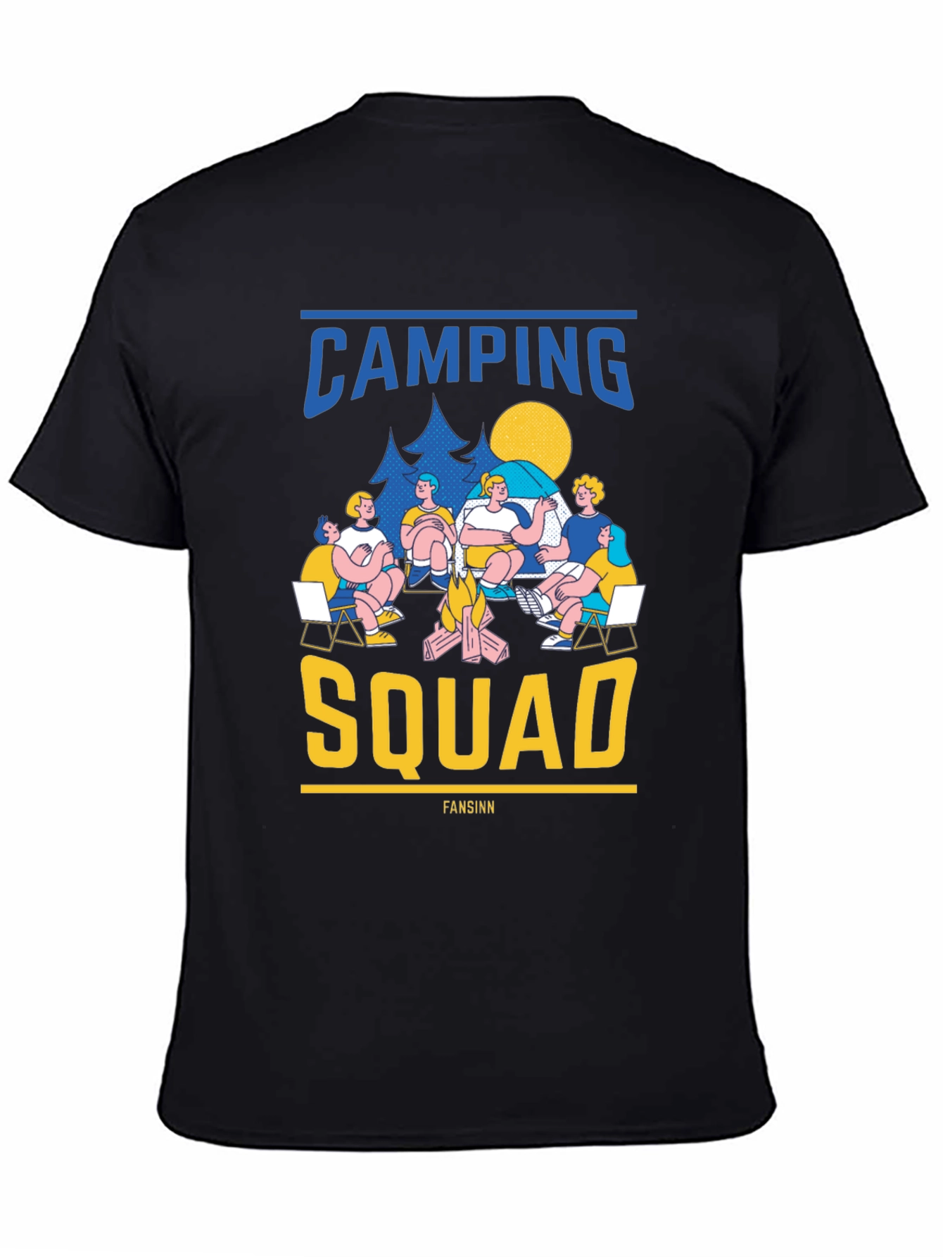 Camping Squad Graphic T-Shirt - Bonfire & Friends Tee