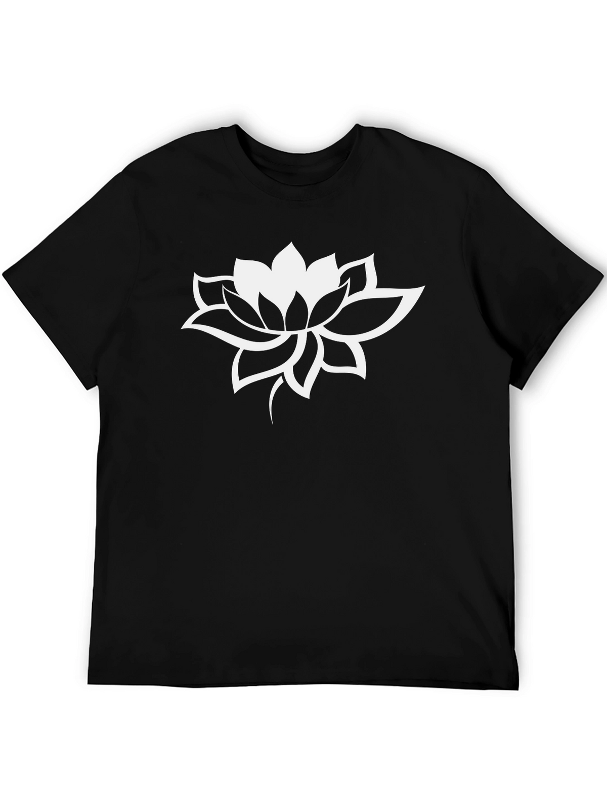 Lotus Graphic Black T-Shirt - Modern Style