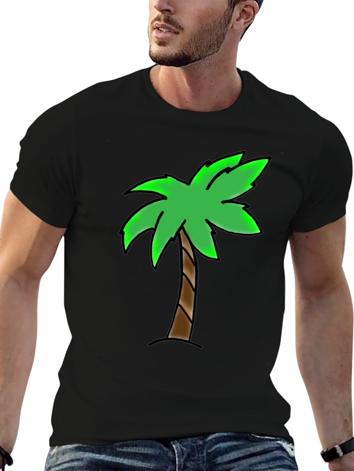 Palm Tree Graphic T-Shirt - Tropical Vibe