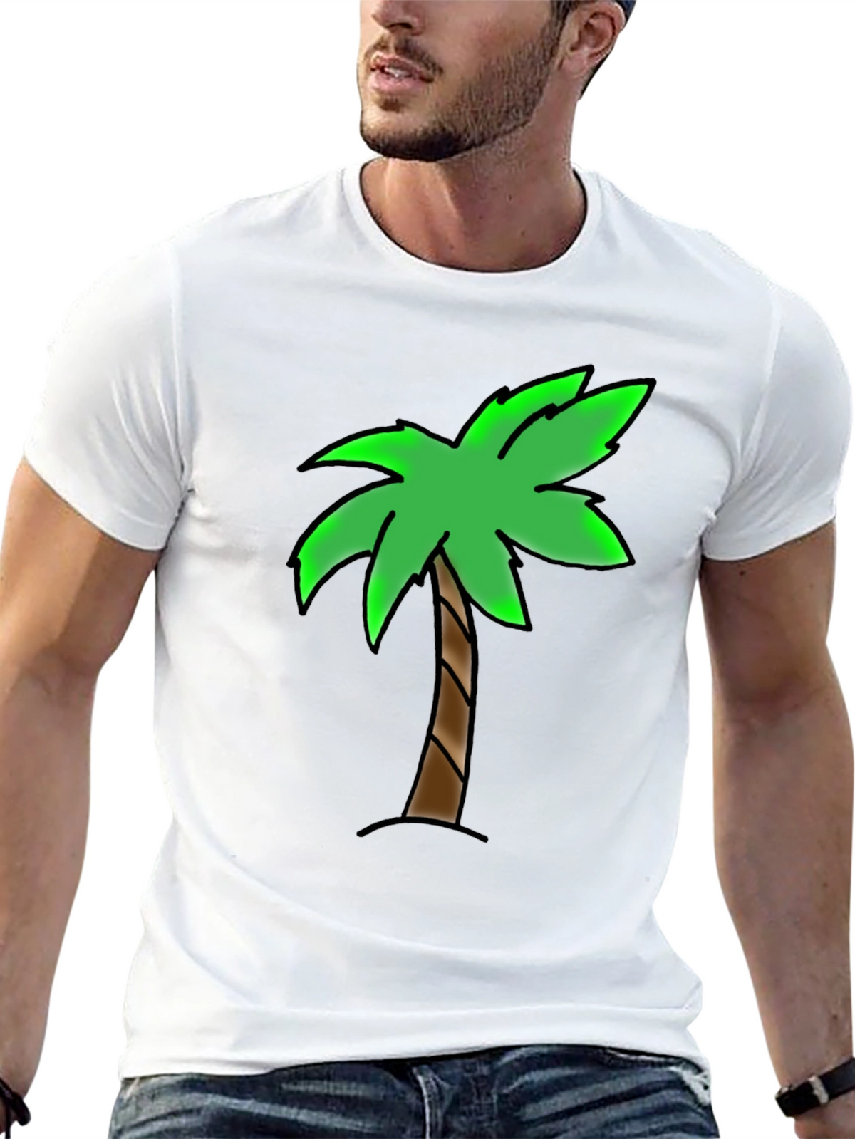 Palm Tree Graphic T-Shirt - Tropical Vibe