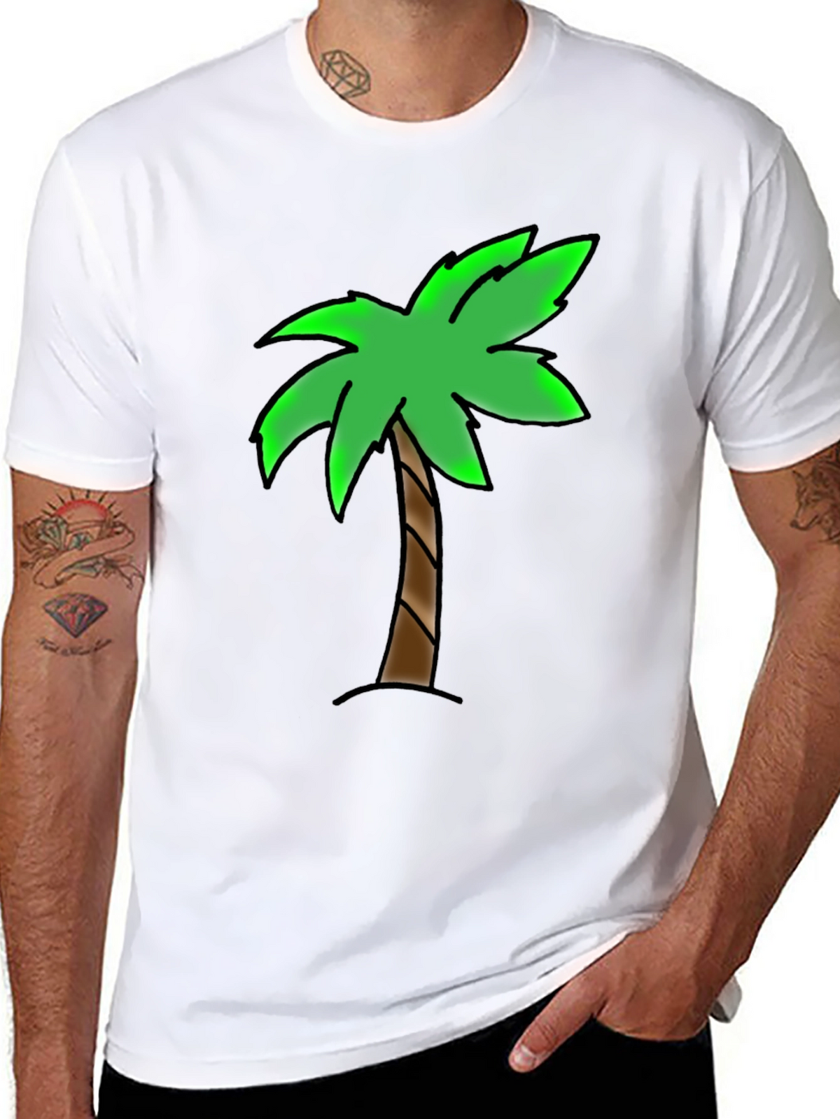 Palm Tree Graphic T-Shirt - Tropical Vibe