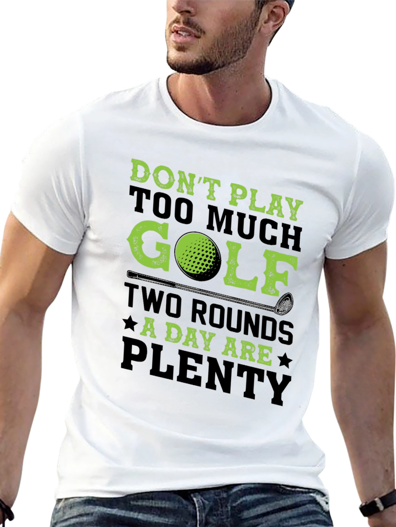 Golf Lovers T-Shirt - Two Rounds A Day