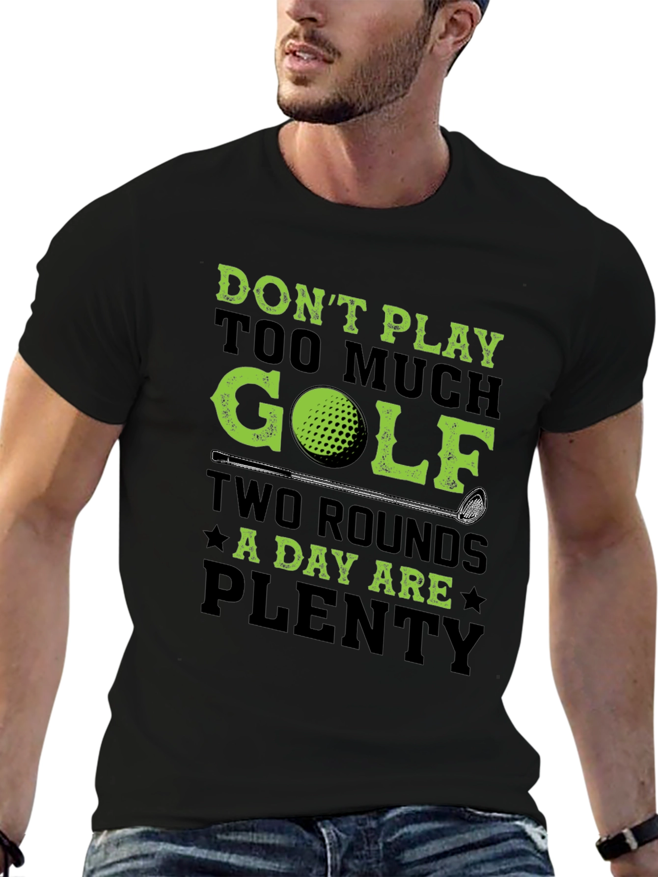 Golf Lovers T-Shirt - Two Rounds A Day