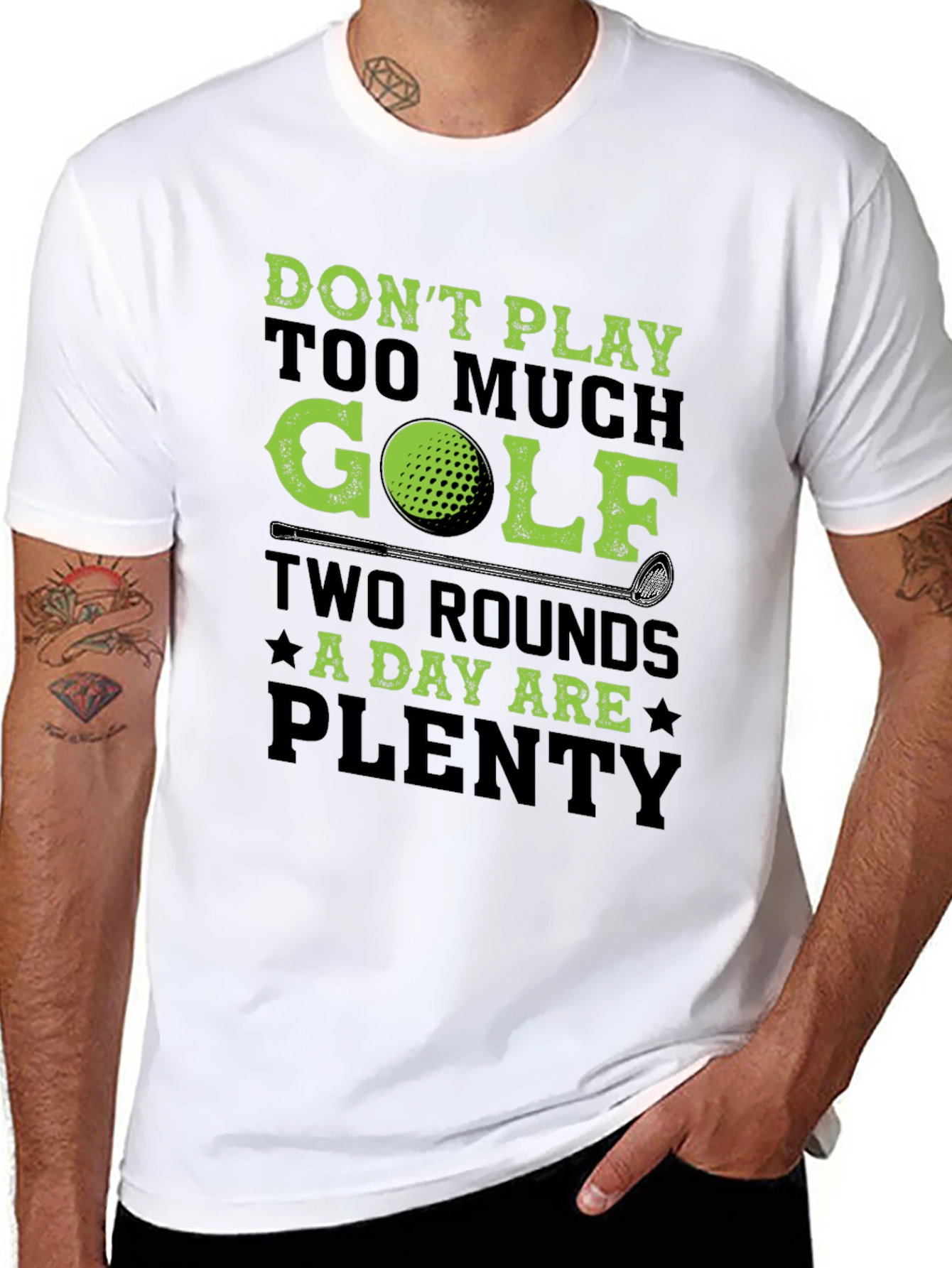 Golf Lovers T-Shirt - Two Rounds A Day