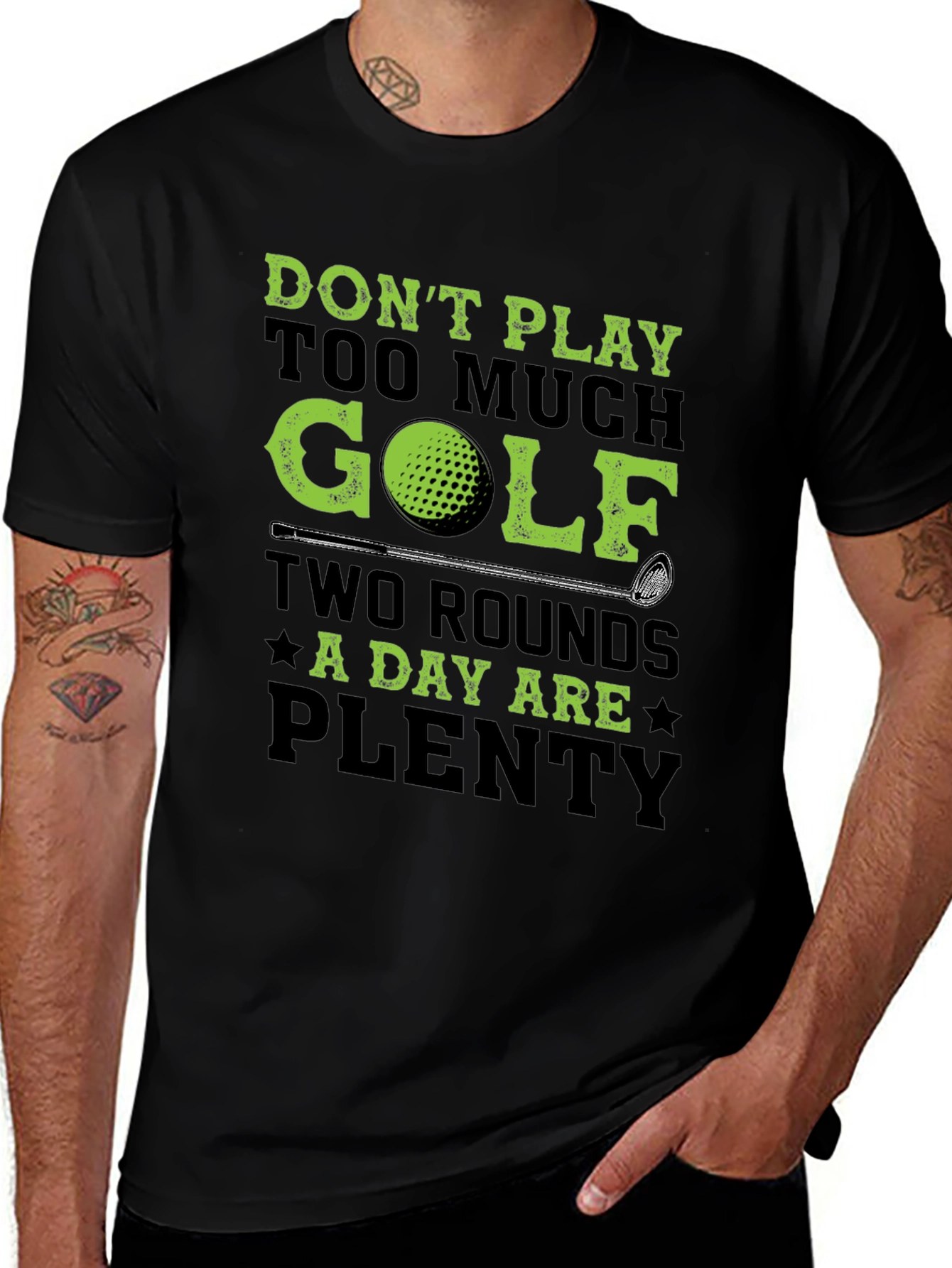 Golf Lovers T-Shirt - Two Rounds A Day