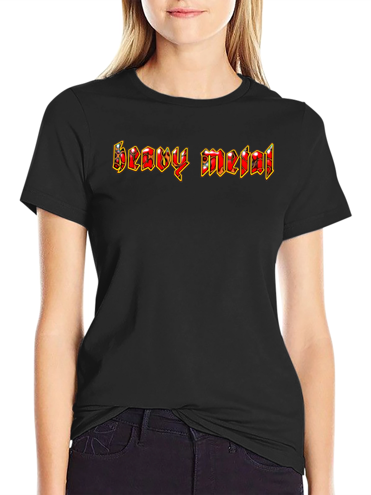 Heavy Metal Graphic Print T-Shirt
