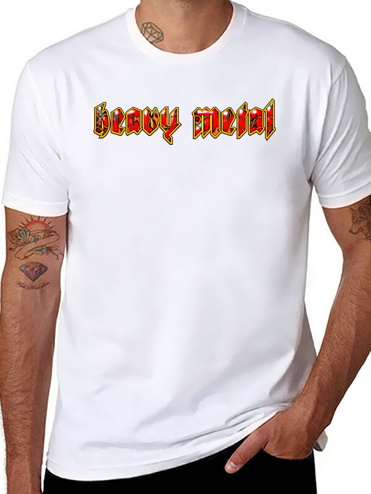 Heavy Metal Graphic Print T-Shirt