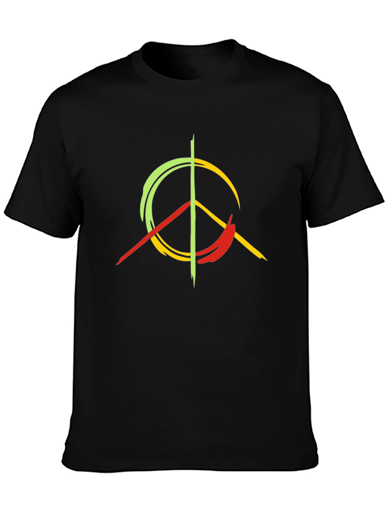 Rasta Peace Sign Graphic T-Shirt