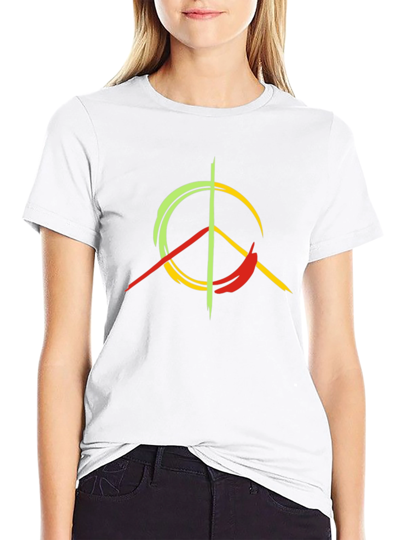 Rasta Peace Sign Graphic T-Shirt