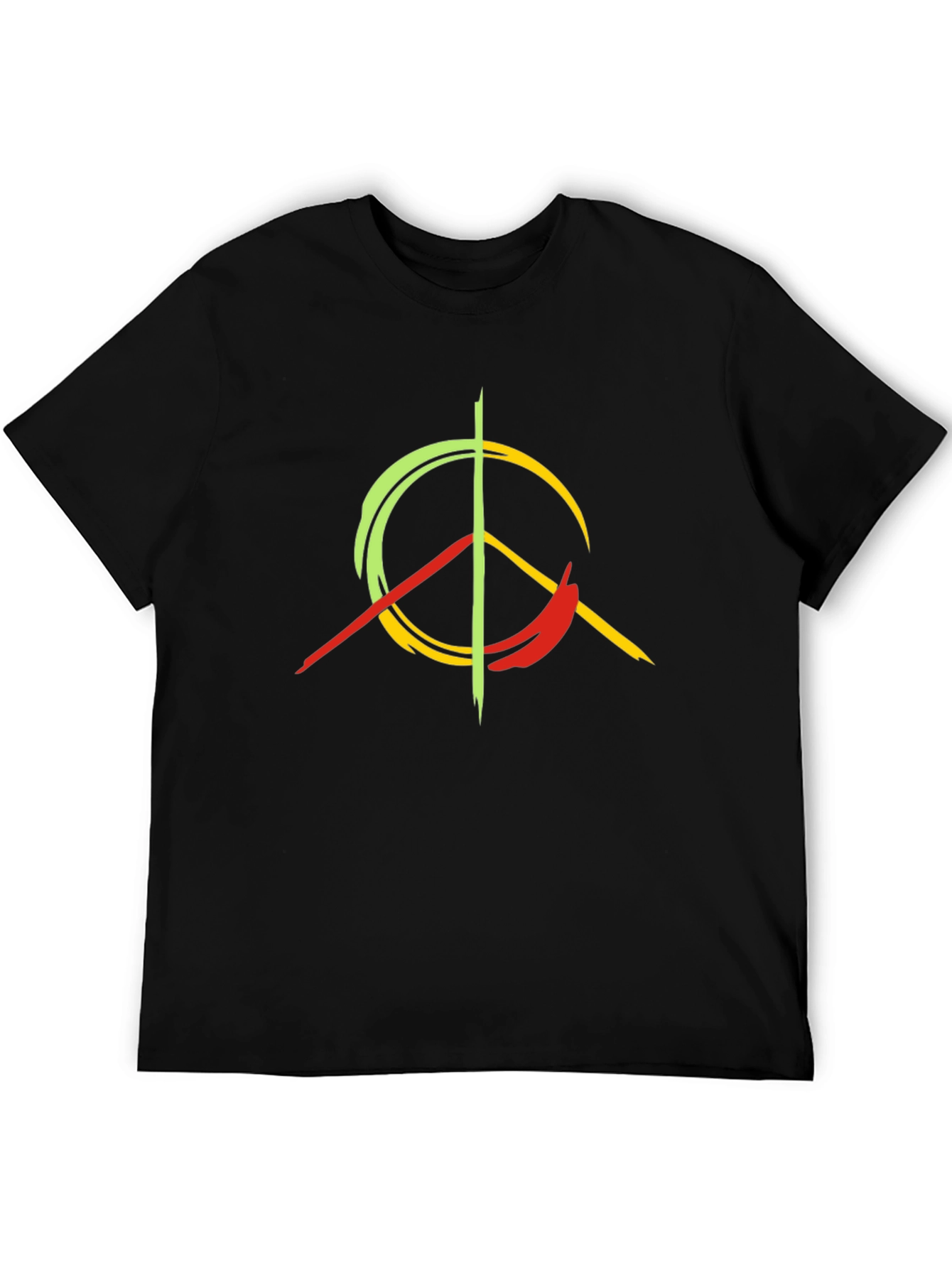 Rasta Peace Sign Graphic T-Shirt