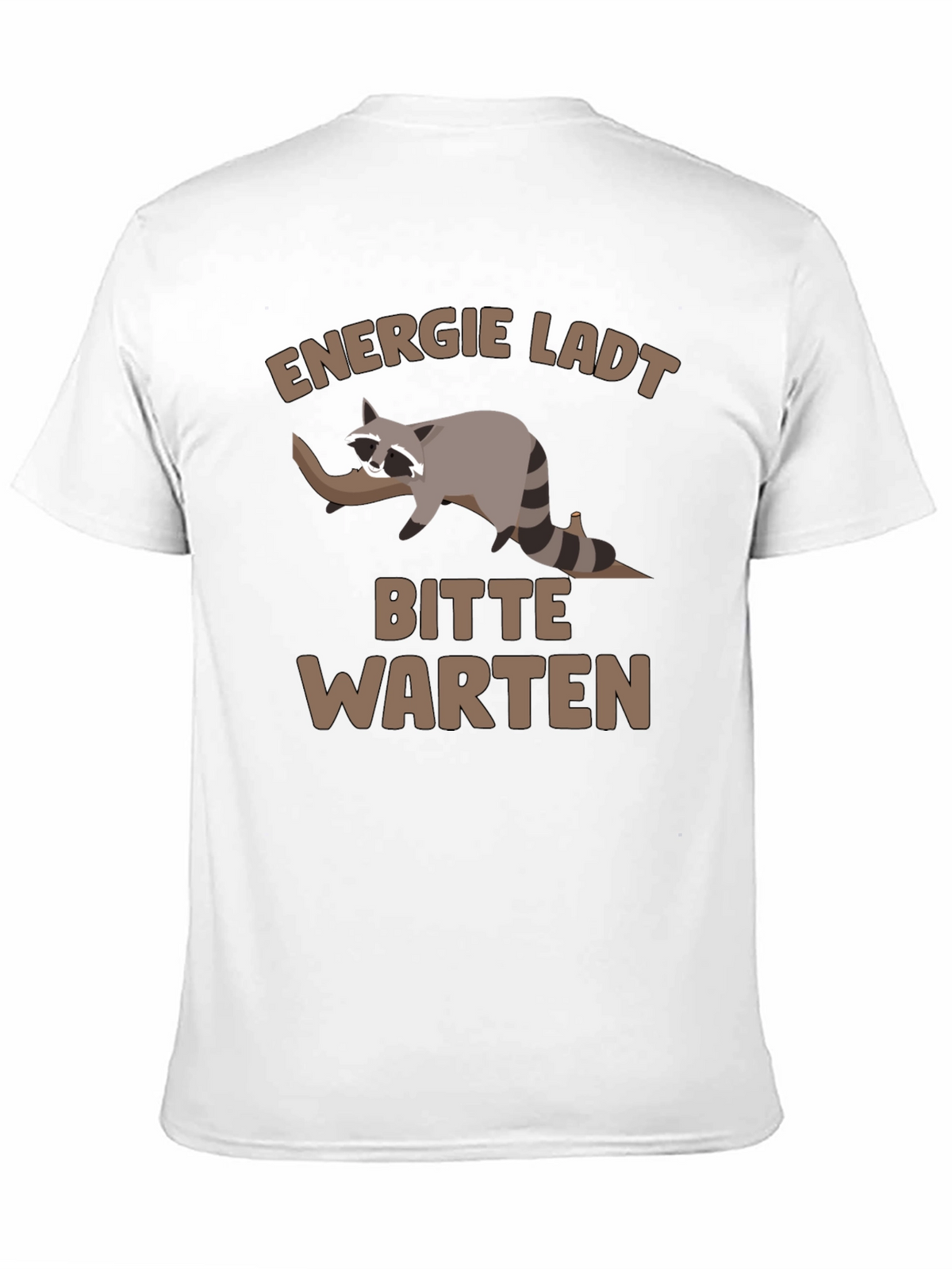 Funny Raccoon T-Shirt - Energie Lädt Bitte Warten