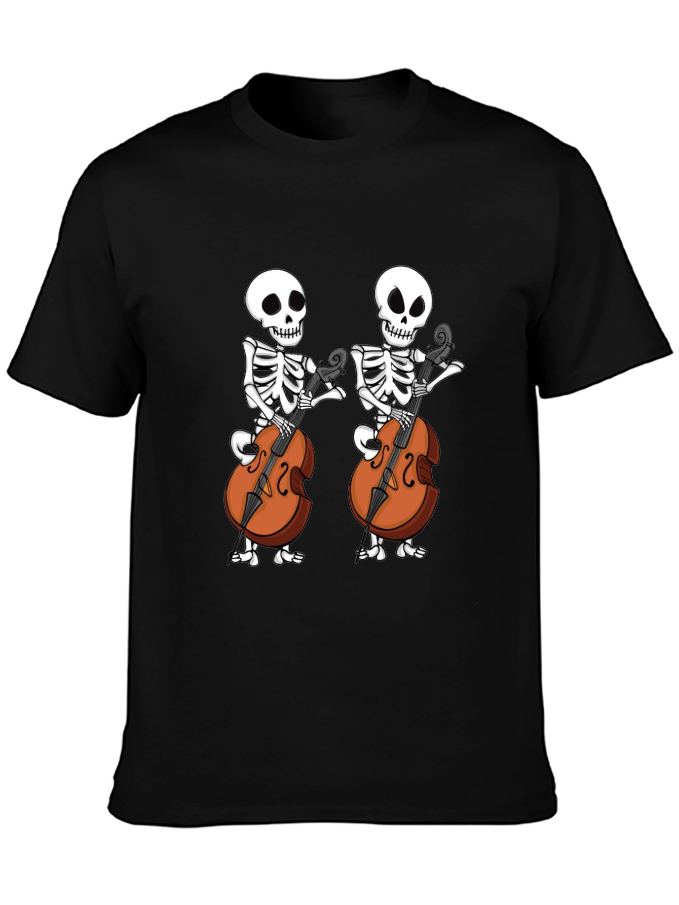 Skeleton Cellist Graphic Tee