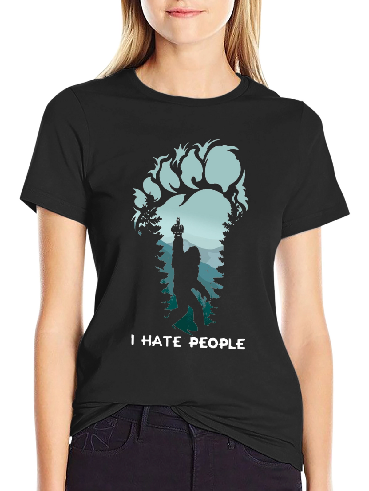 I Hate People Bigfoot T-Shirt