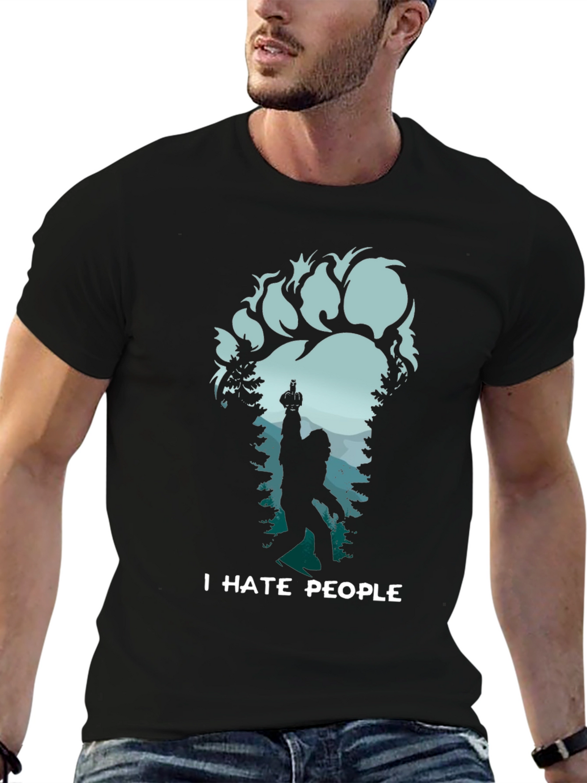 I Hate People Bigfoot T-Shirt
