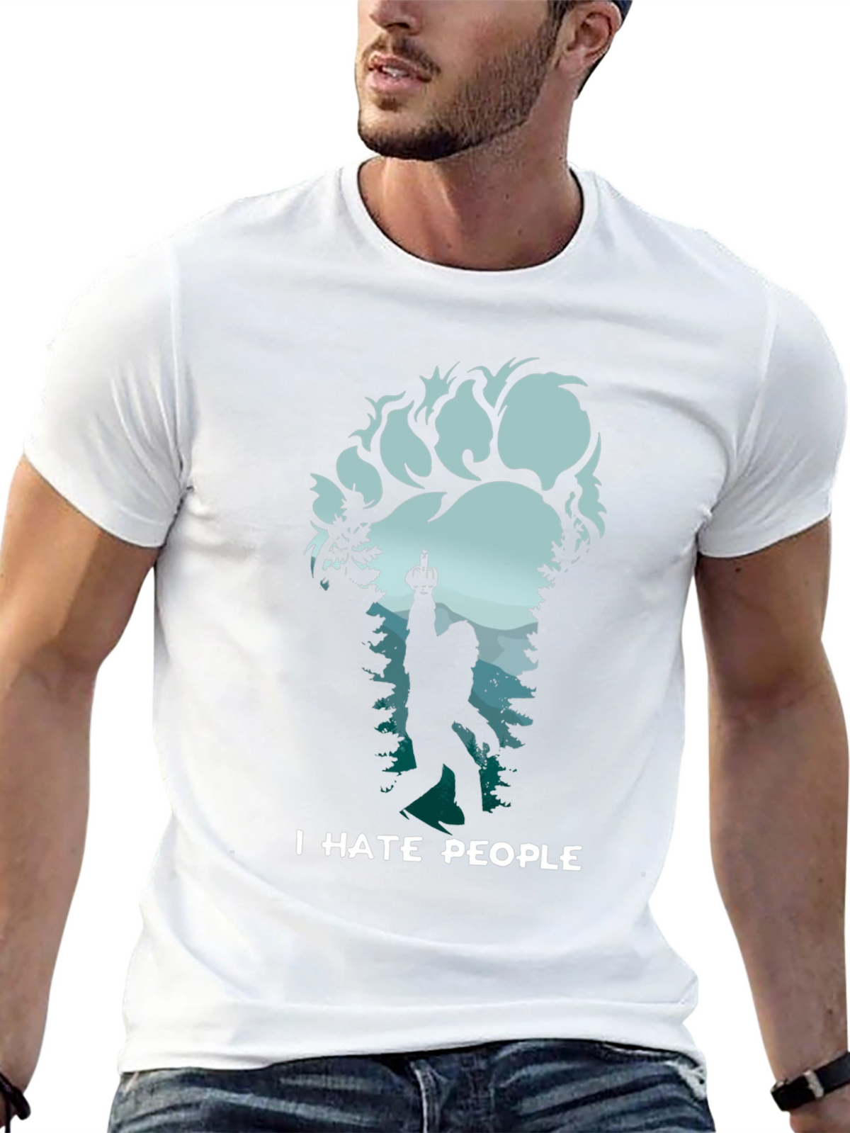 I Hate People Bigfoot T-Shirt