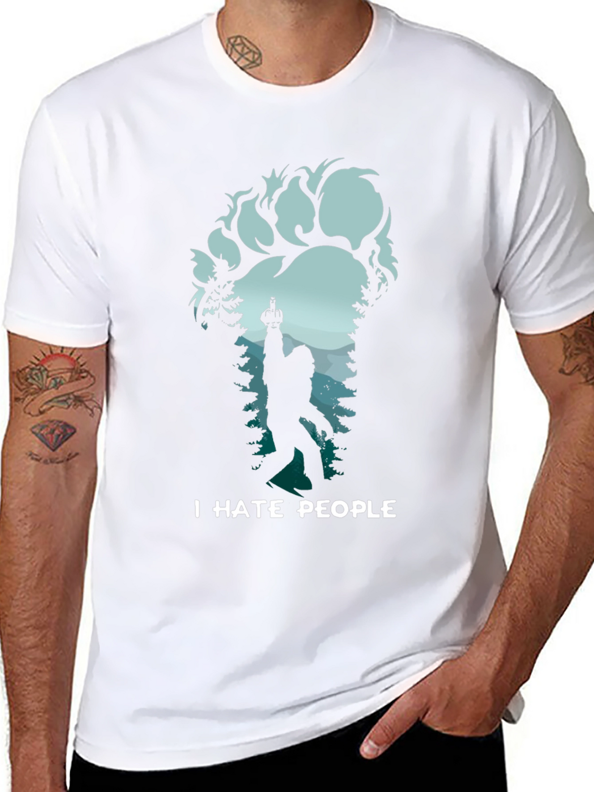 I Hate People Bigfoot T-Shirt