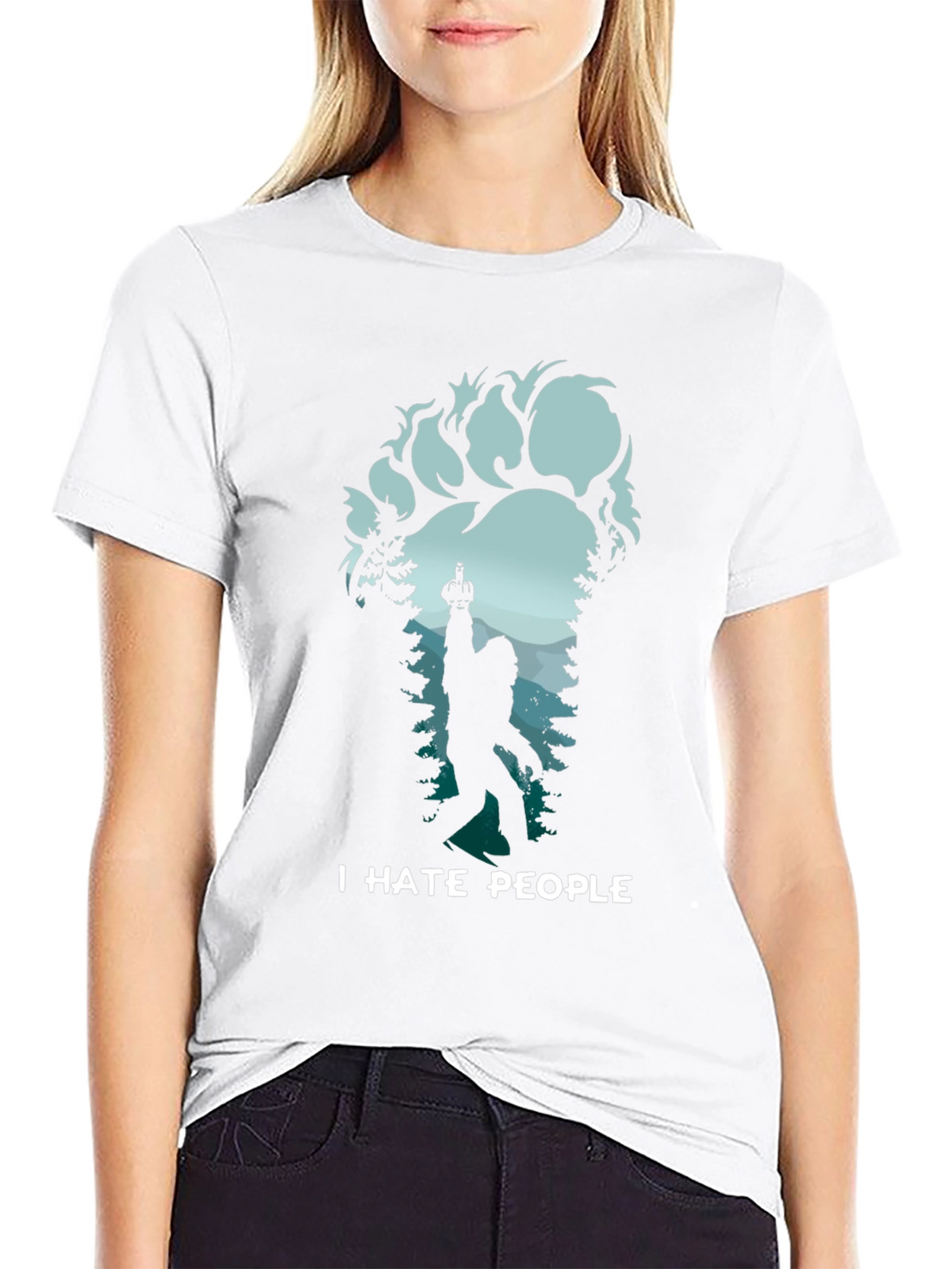 I Hate People Bigfoot T-Shirt