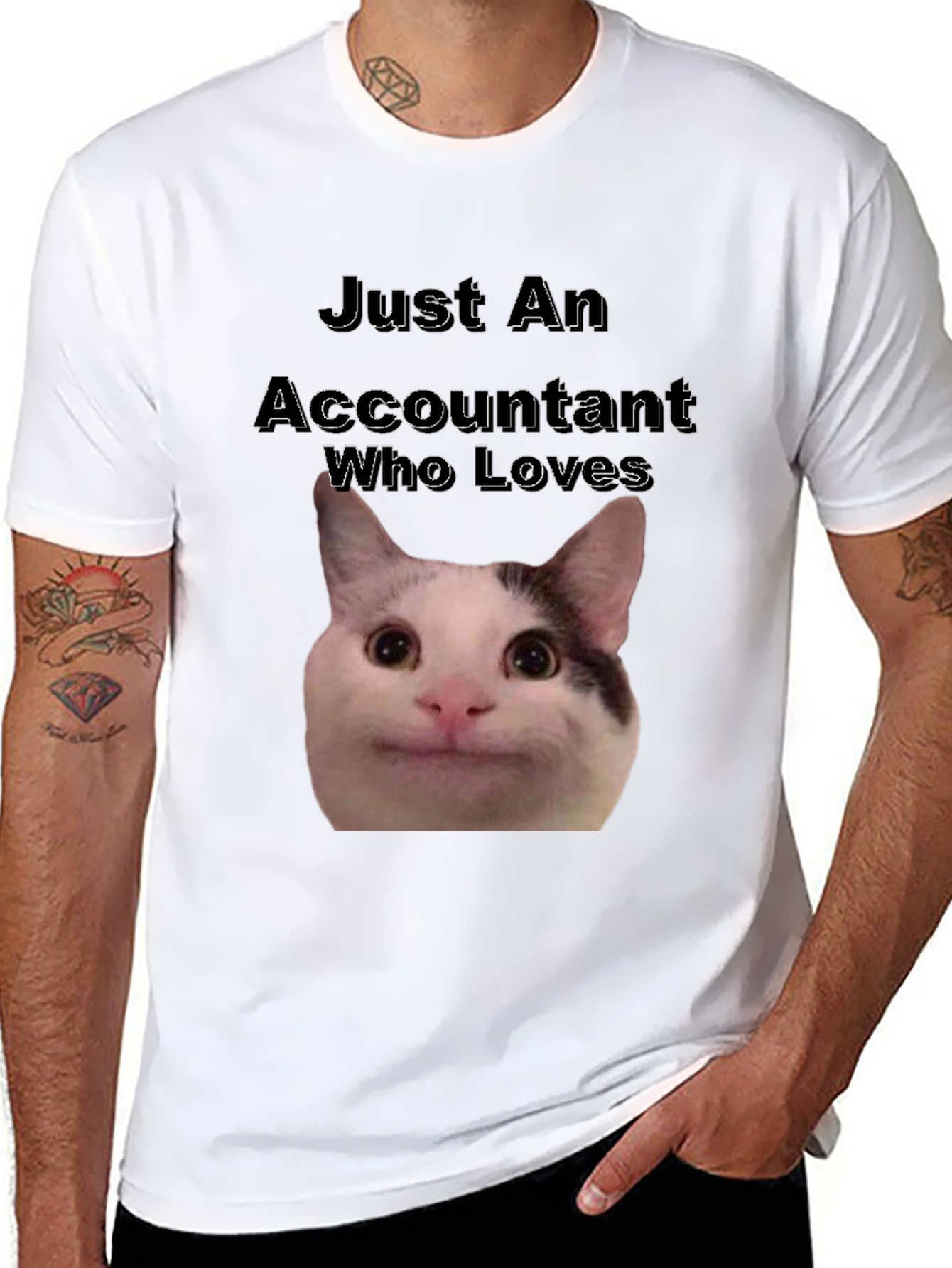 Accountant Cat T-Shirt - Funny Cat Lover Tee
