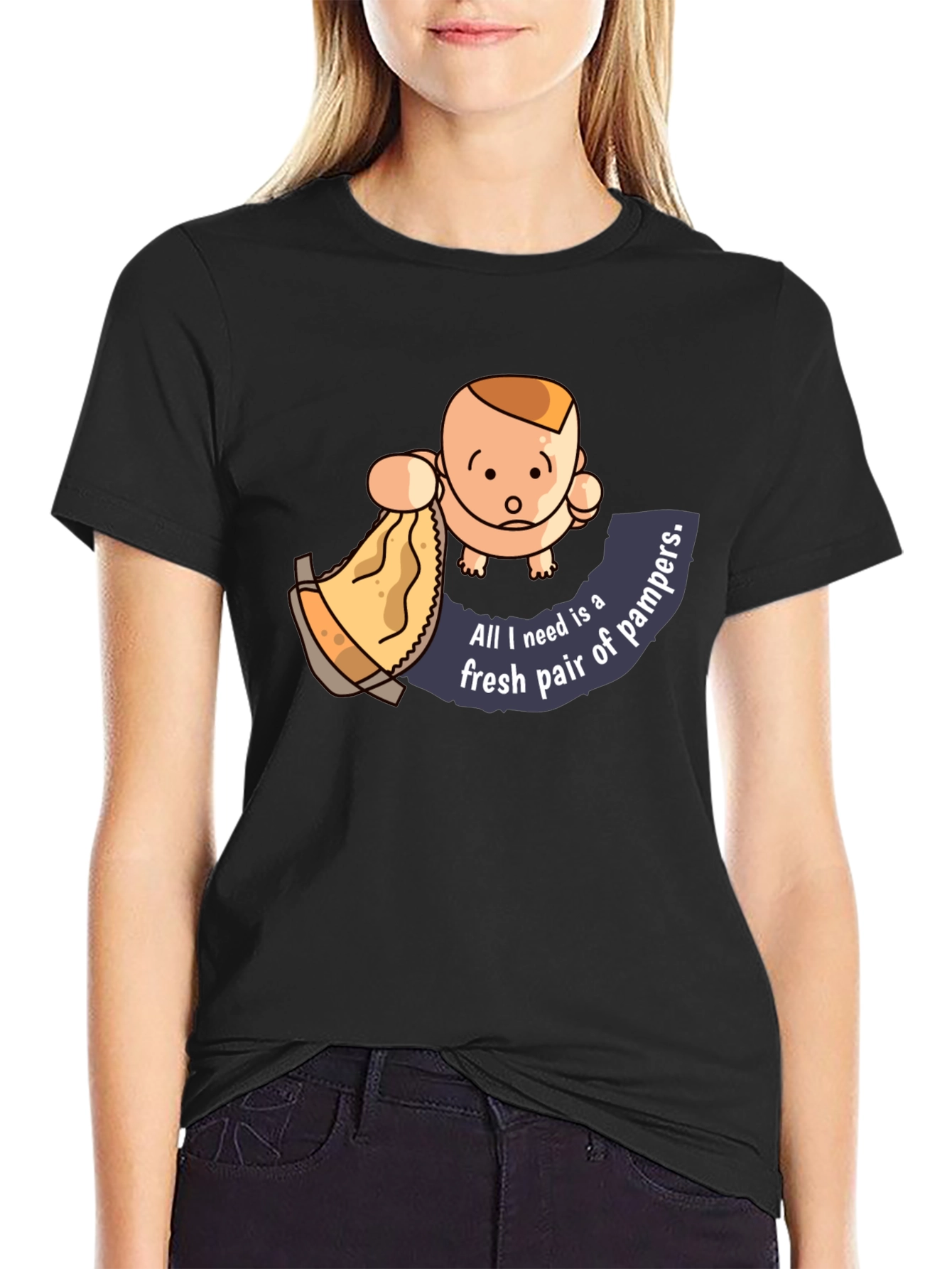 Baby & Diaper Humor Graphic T-Shirt