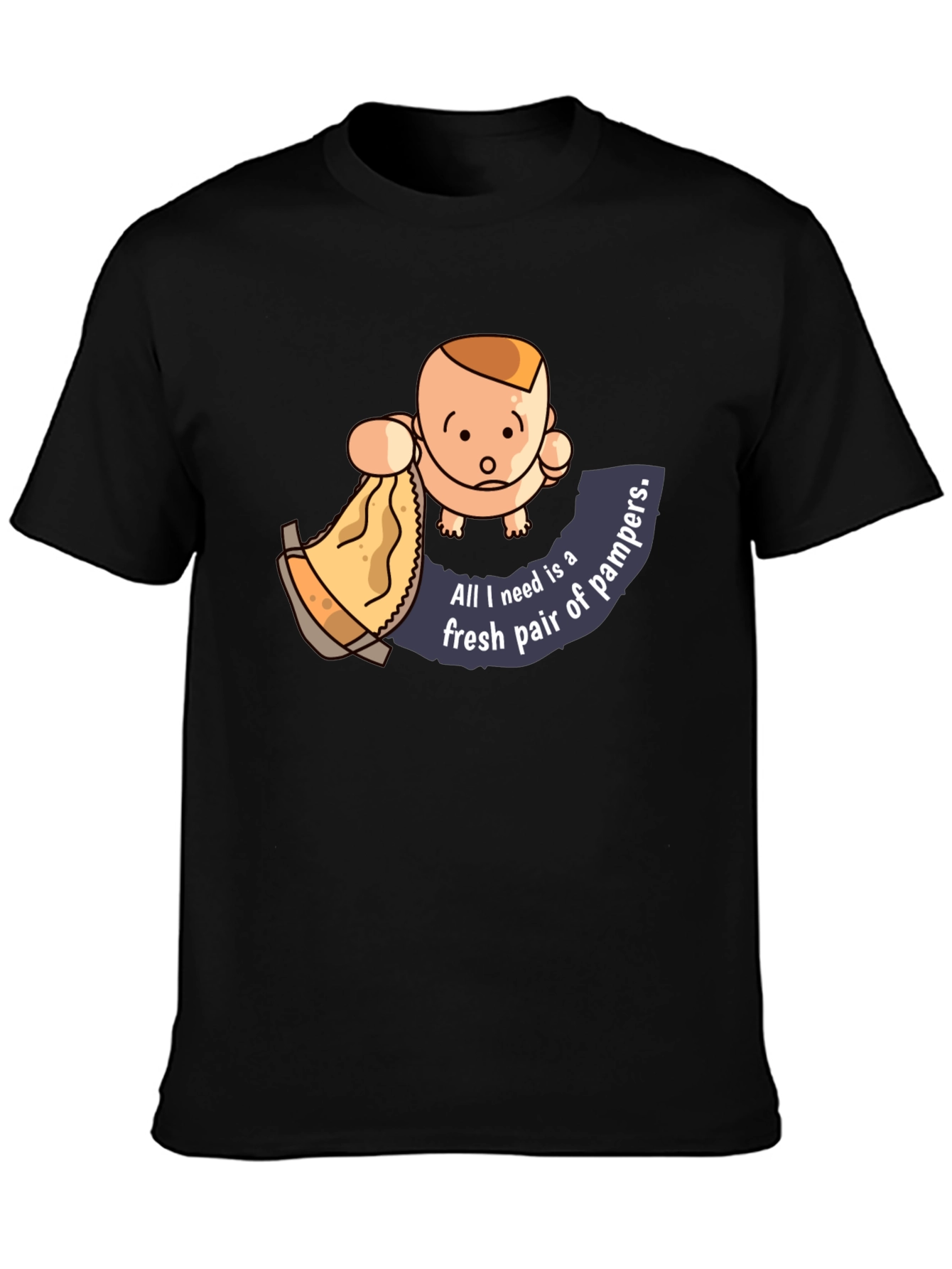 Baby & Diaper Humor Graphic T-Shirt