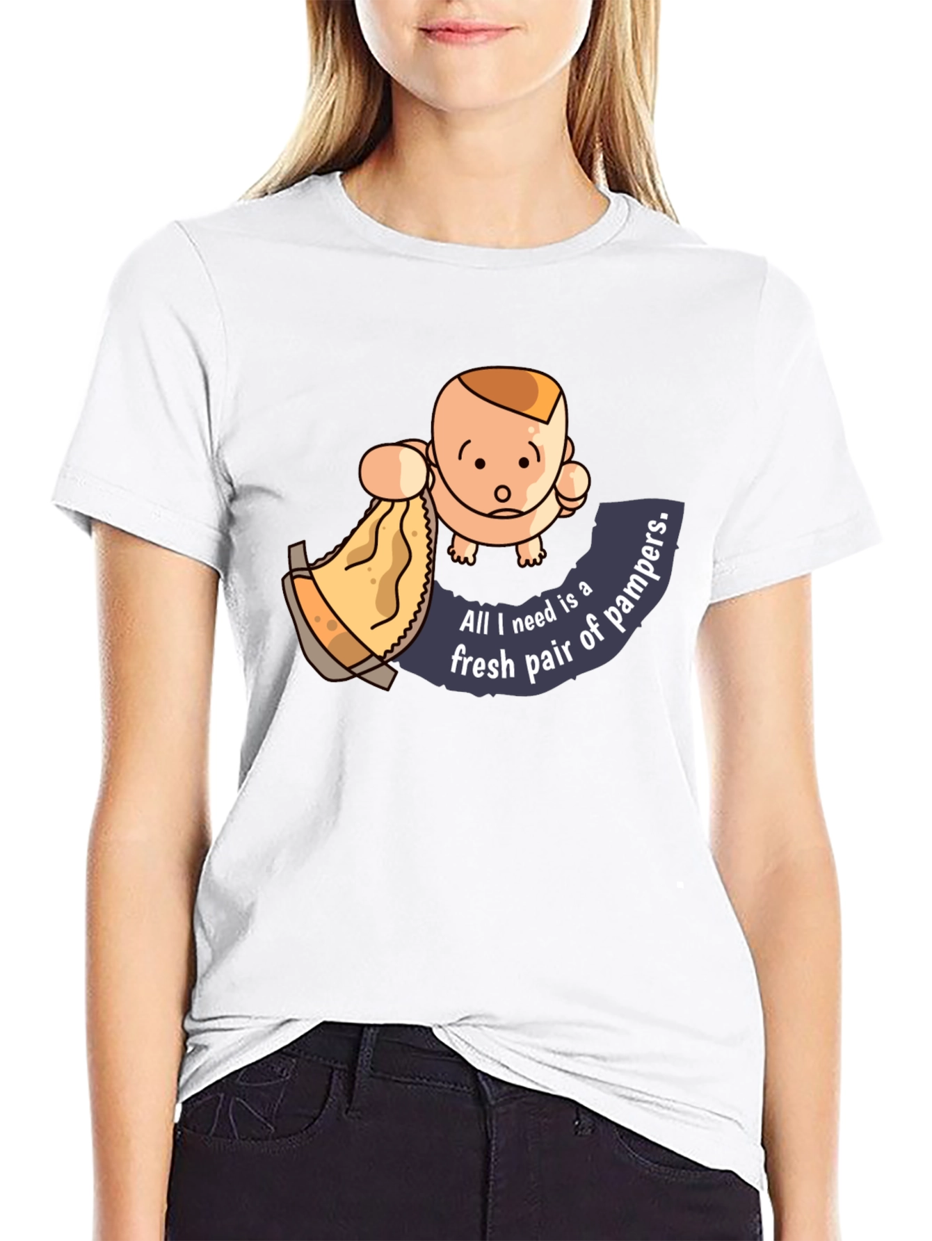 Baby & Diaper Humor Graphic T-Shirt