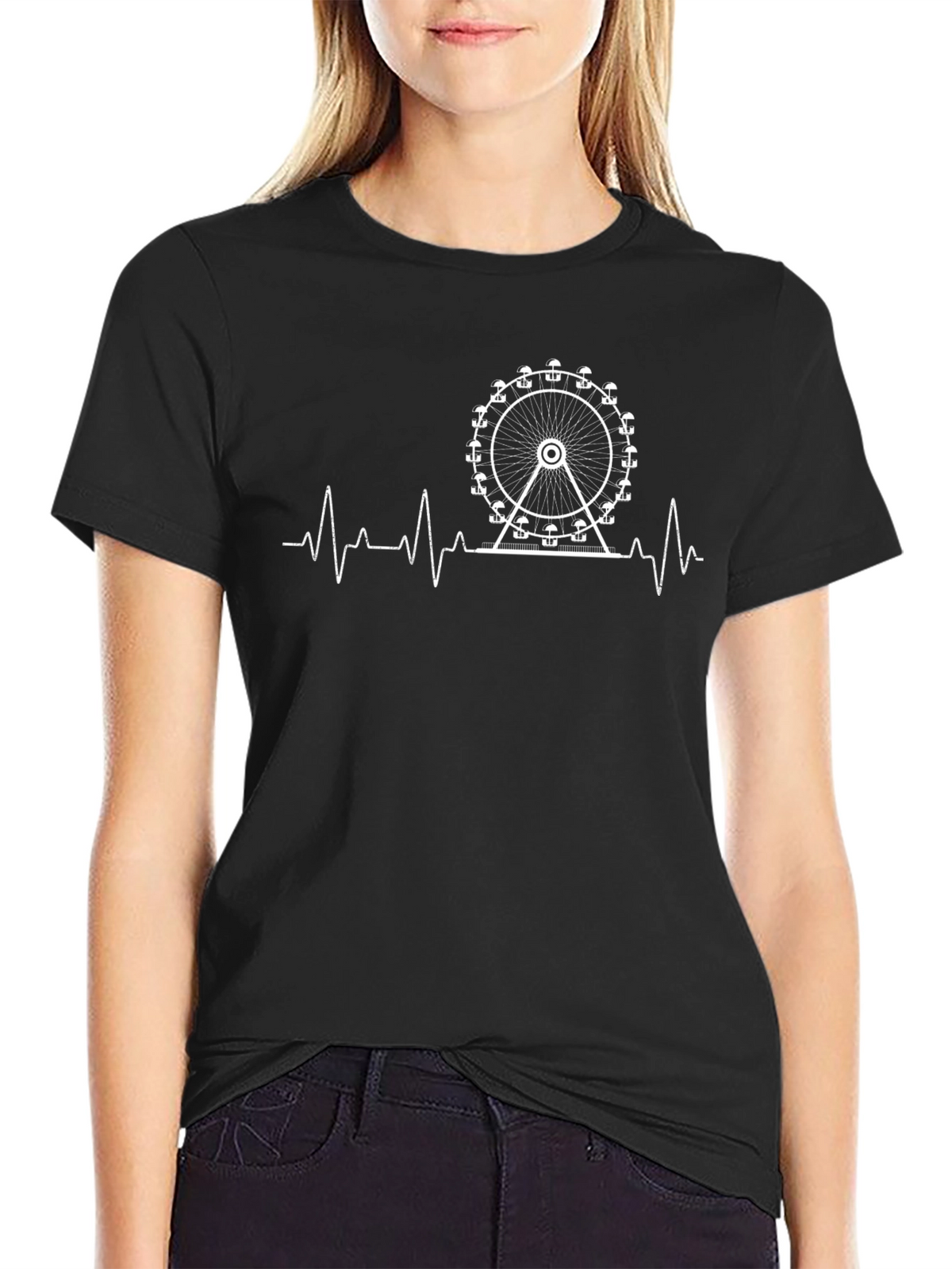 Ferris Wheel Heartbeat Graphic Tee