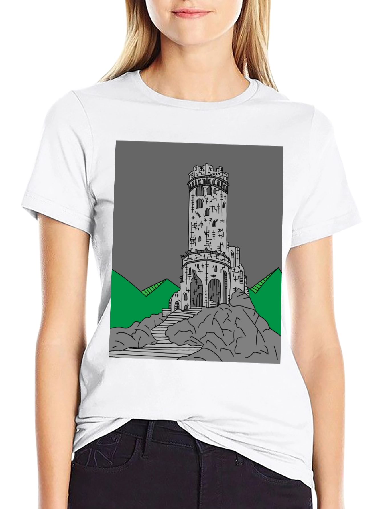 Tower Graphic Tee - Unique Design
