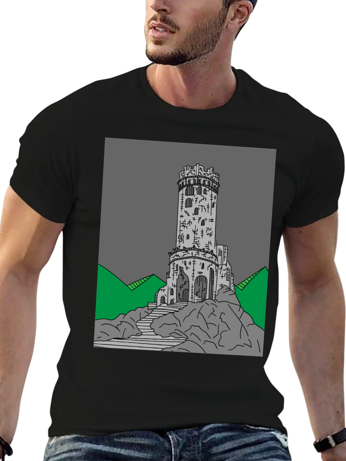 Tower Graphic Tee - Unique Design