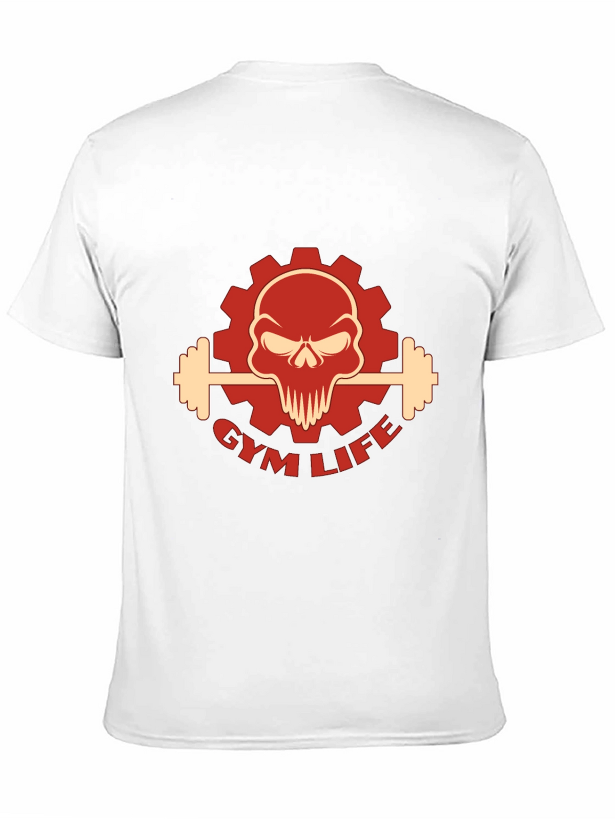 Gym Life Skull Graphic T-Shirt