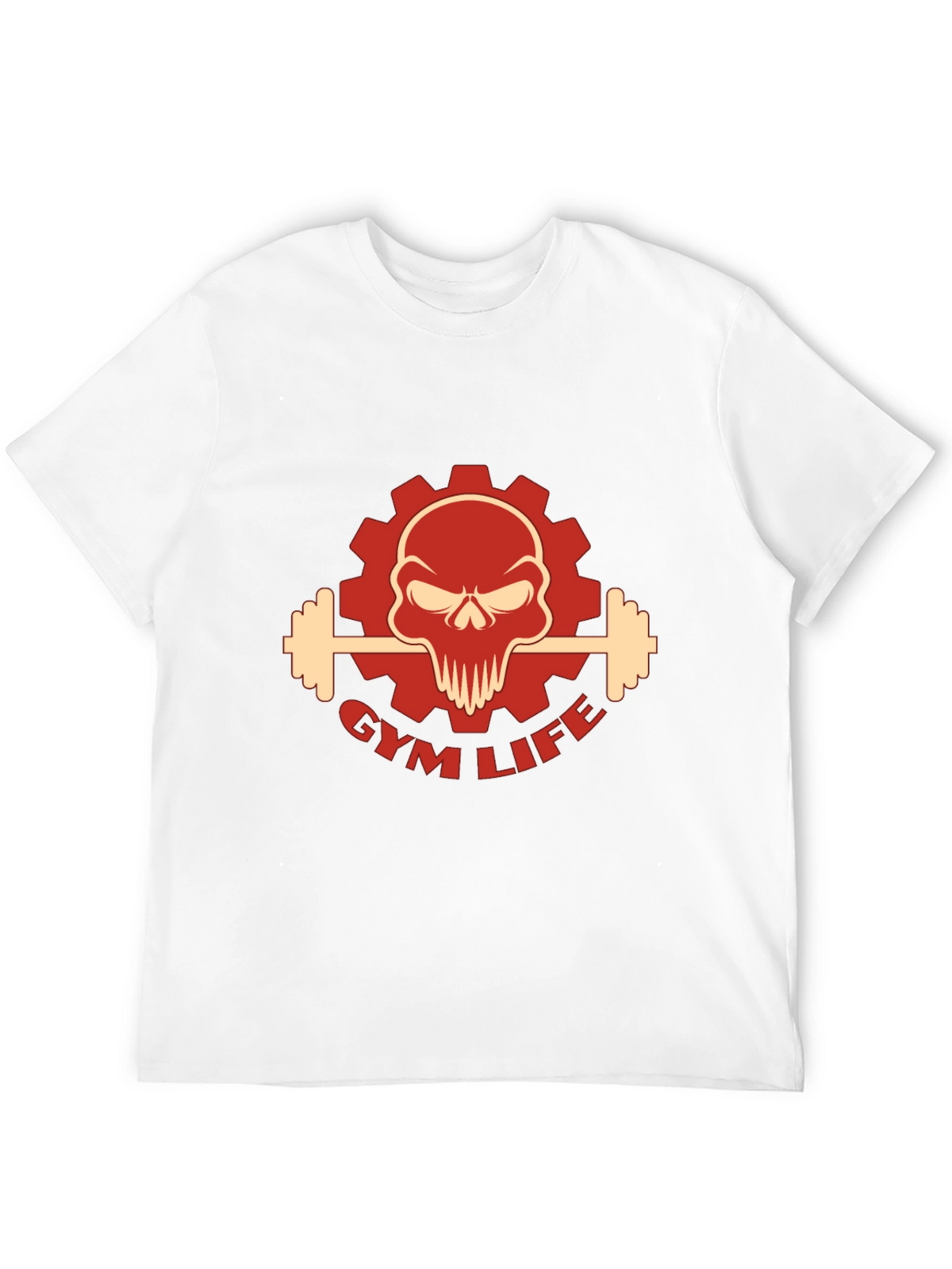 Gym Life Skull Graphic T-Shirt