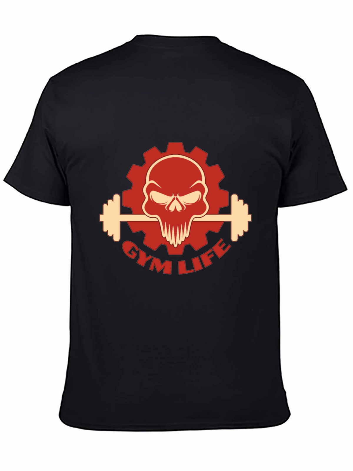 Gym Life Skull Graphic T-Shirt