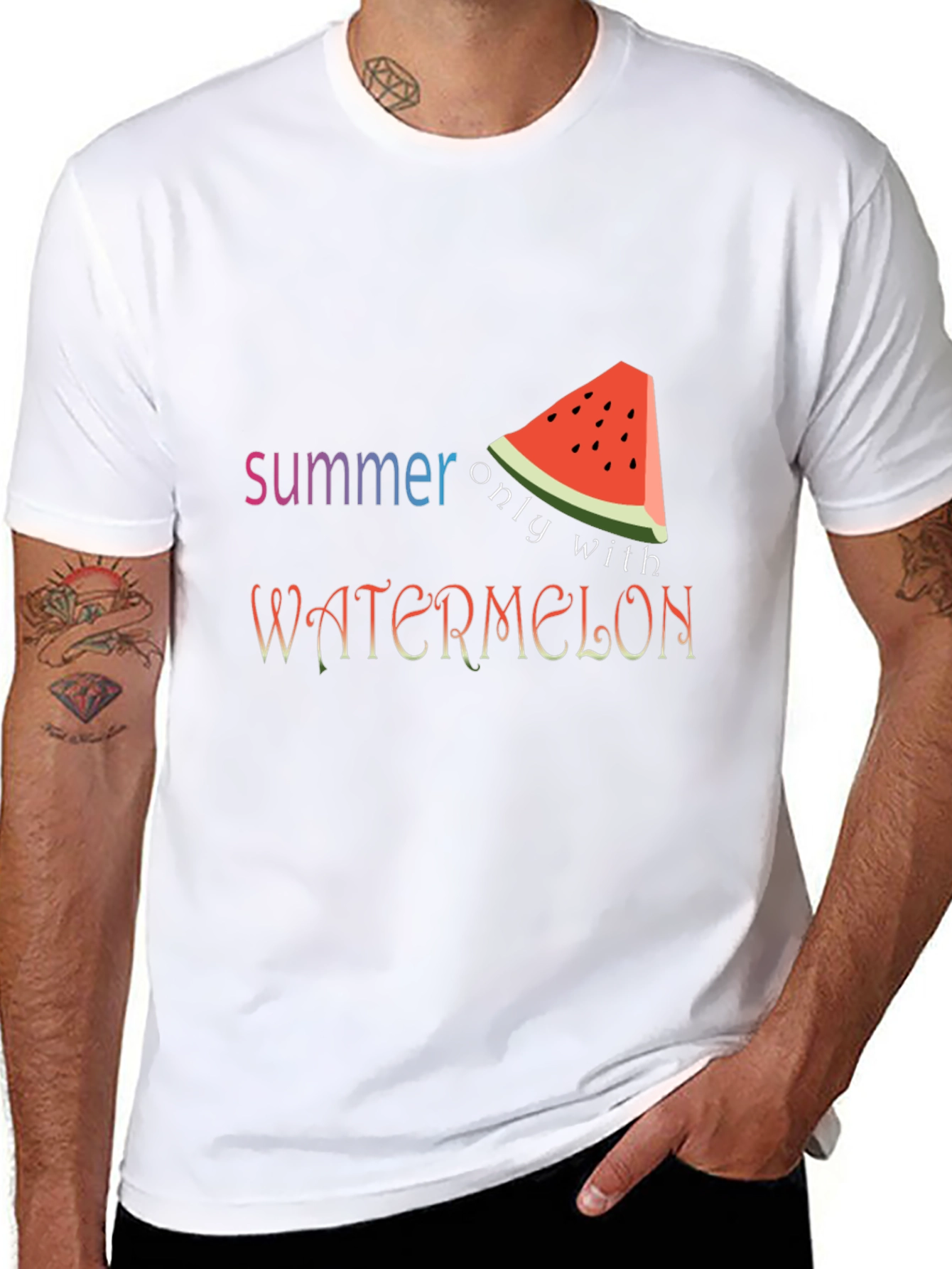 Summer Watermelon Graphic Tee - Fun Seasonal Shirt
