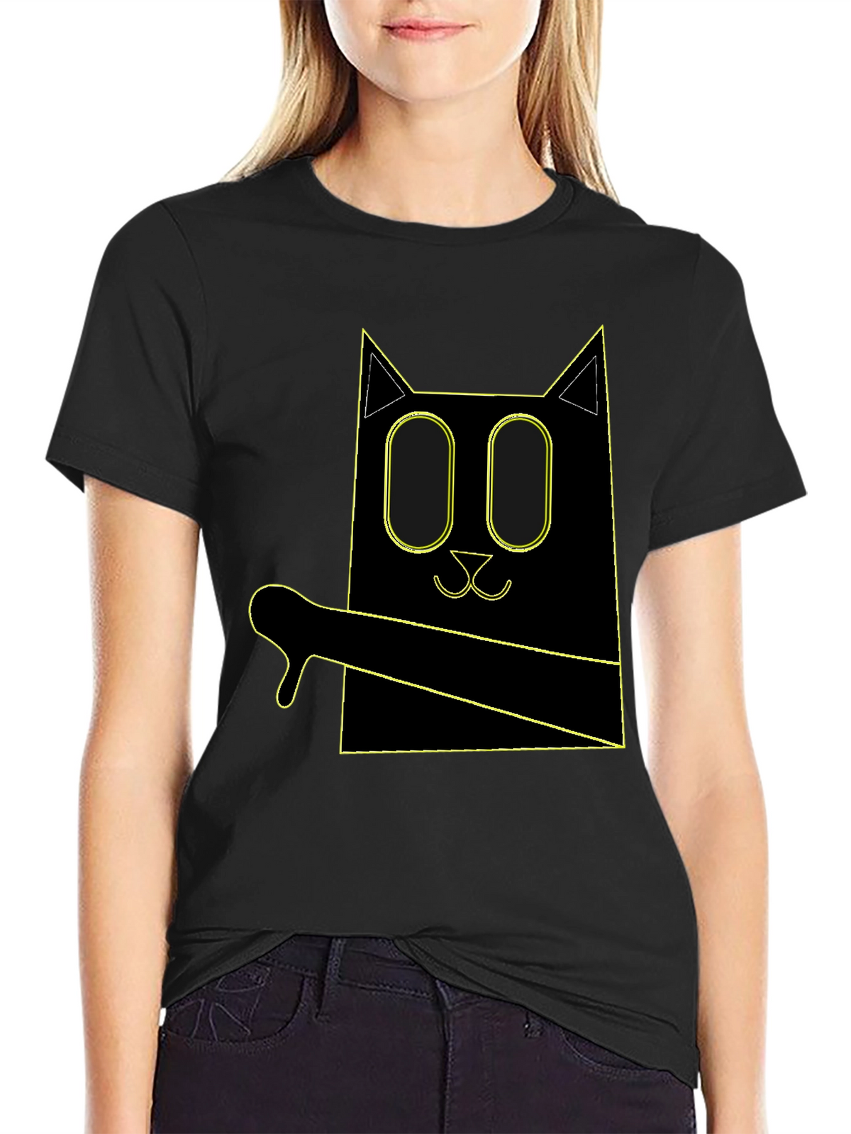 Geometric Cat T-Shirt