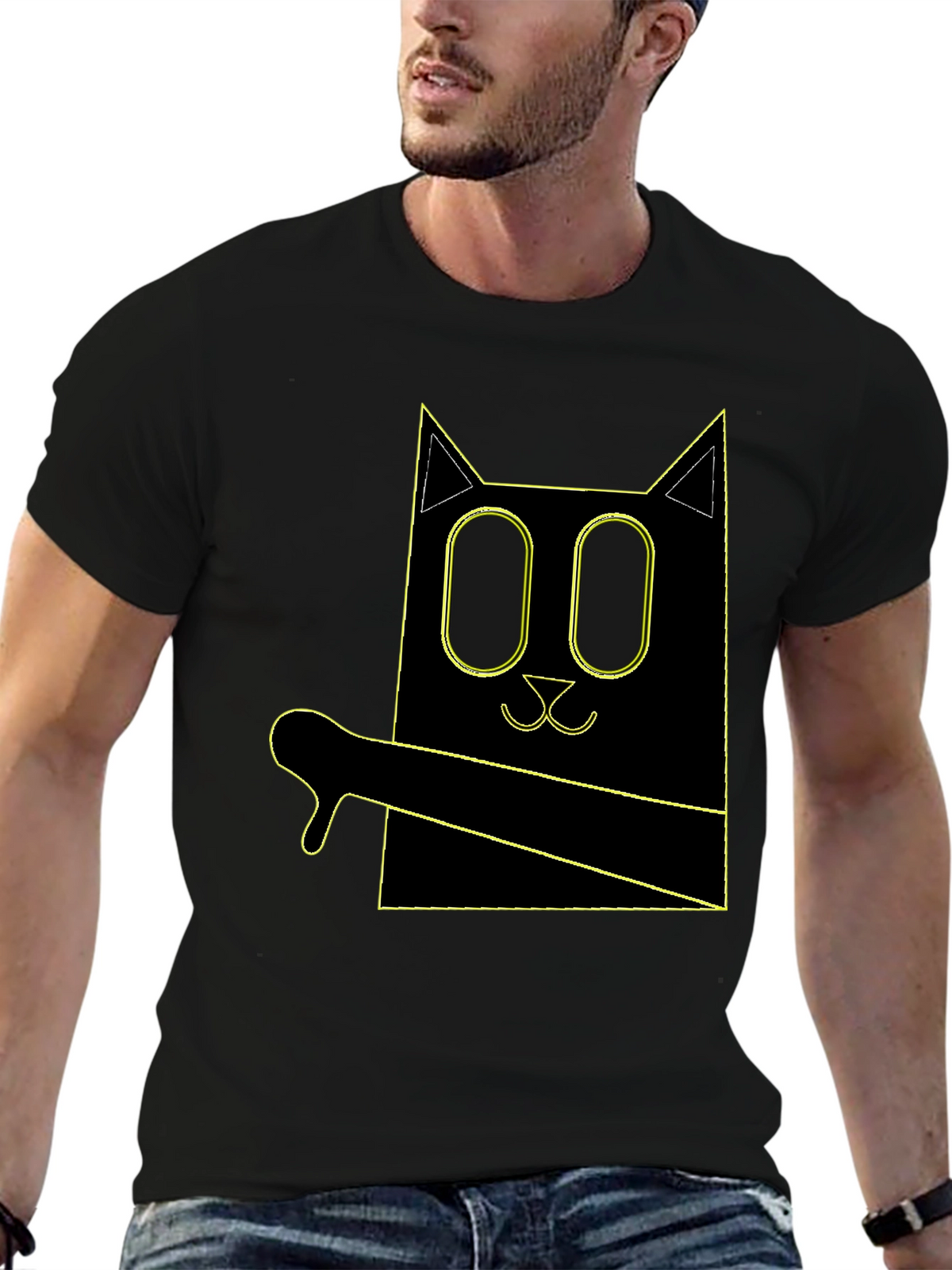 Geometric Cat T-Shirt