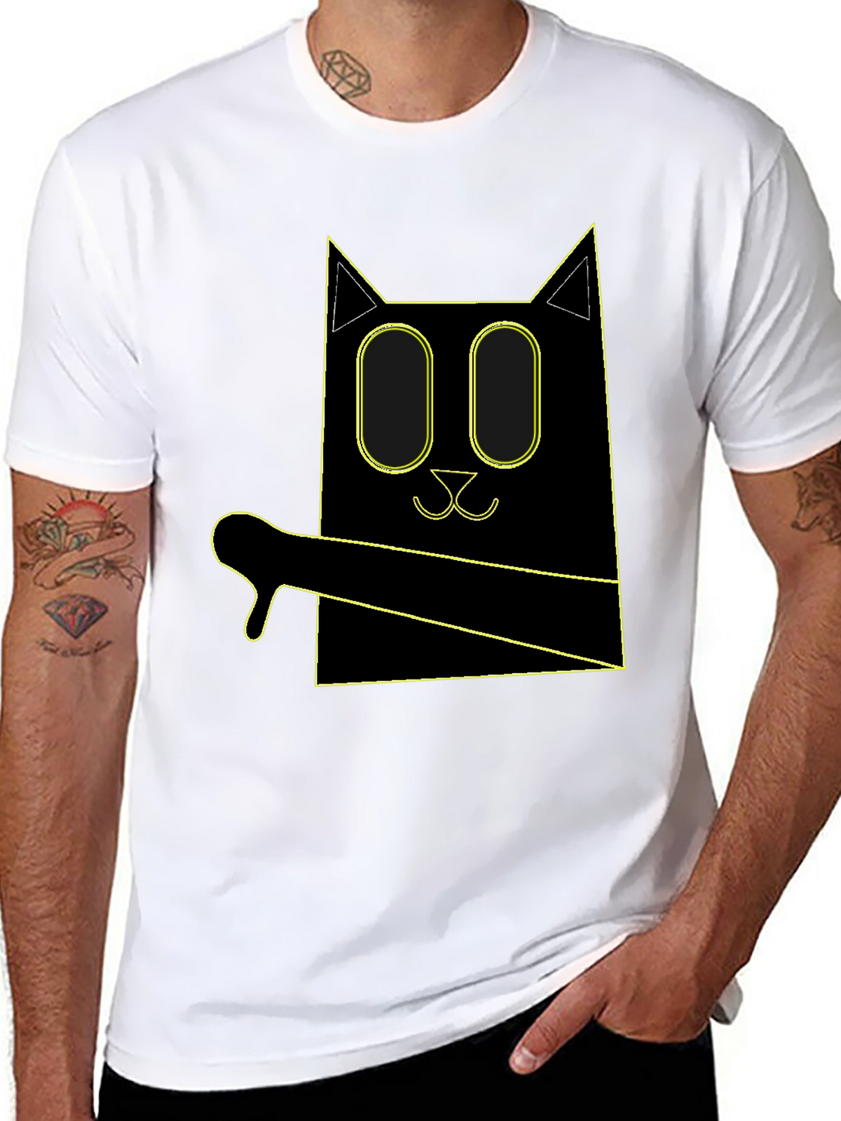 Geometric Cat T-Shirt