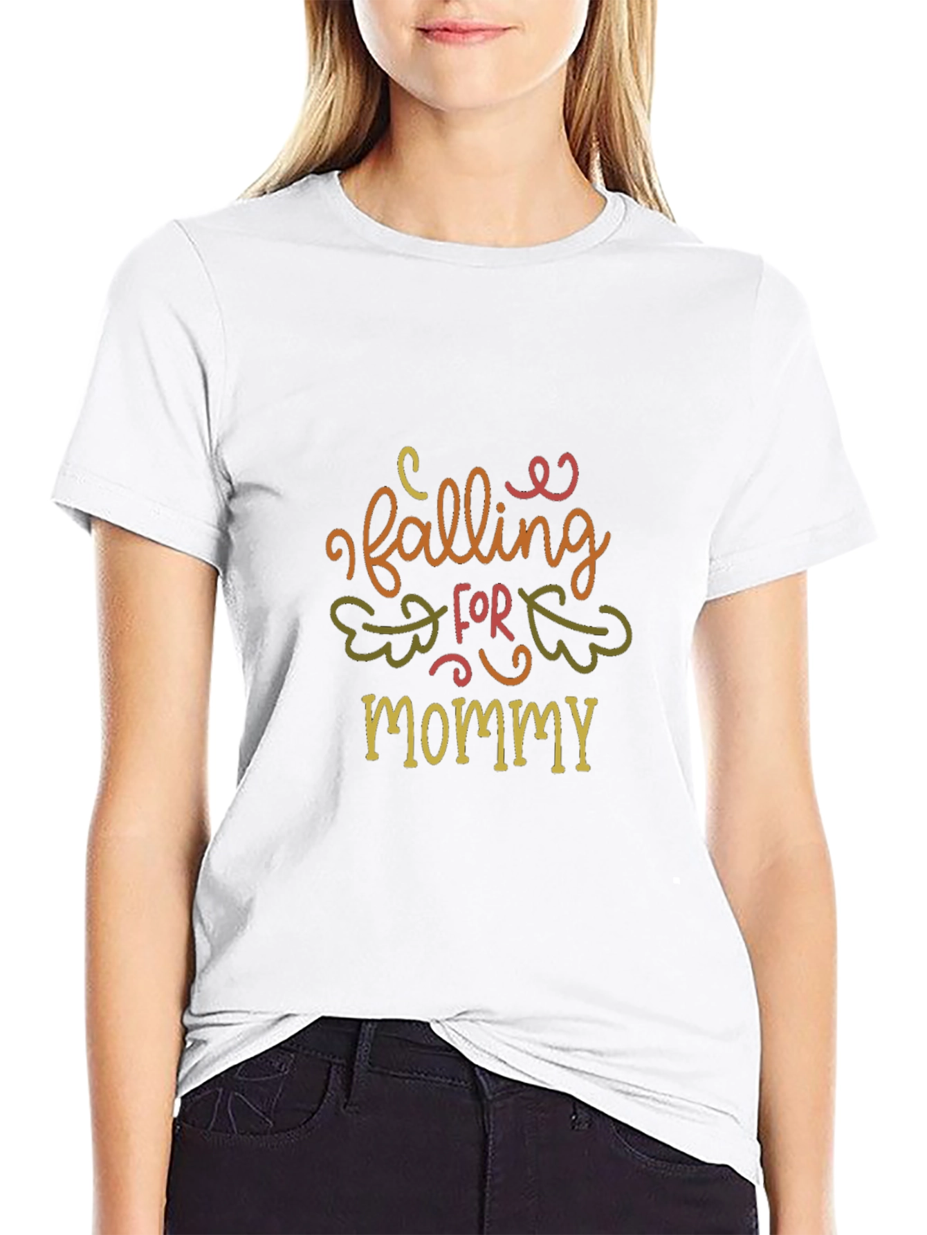 Falling For Mommy T-Shirt - Cute Autumn Design