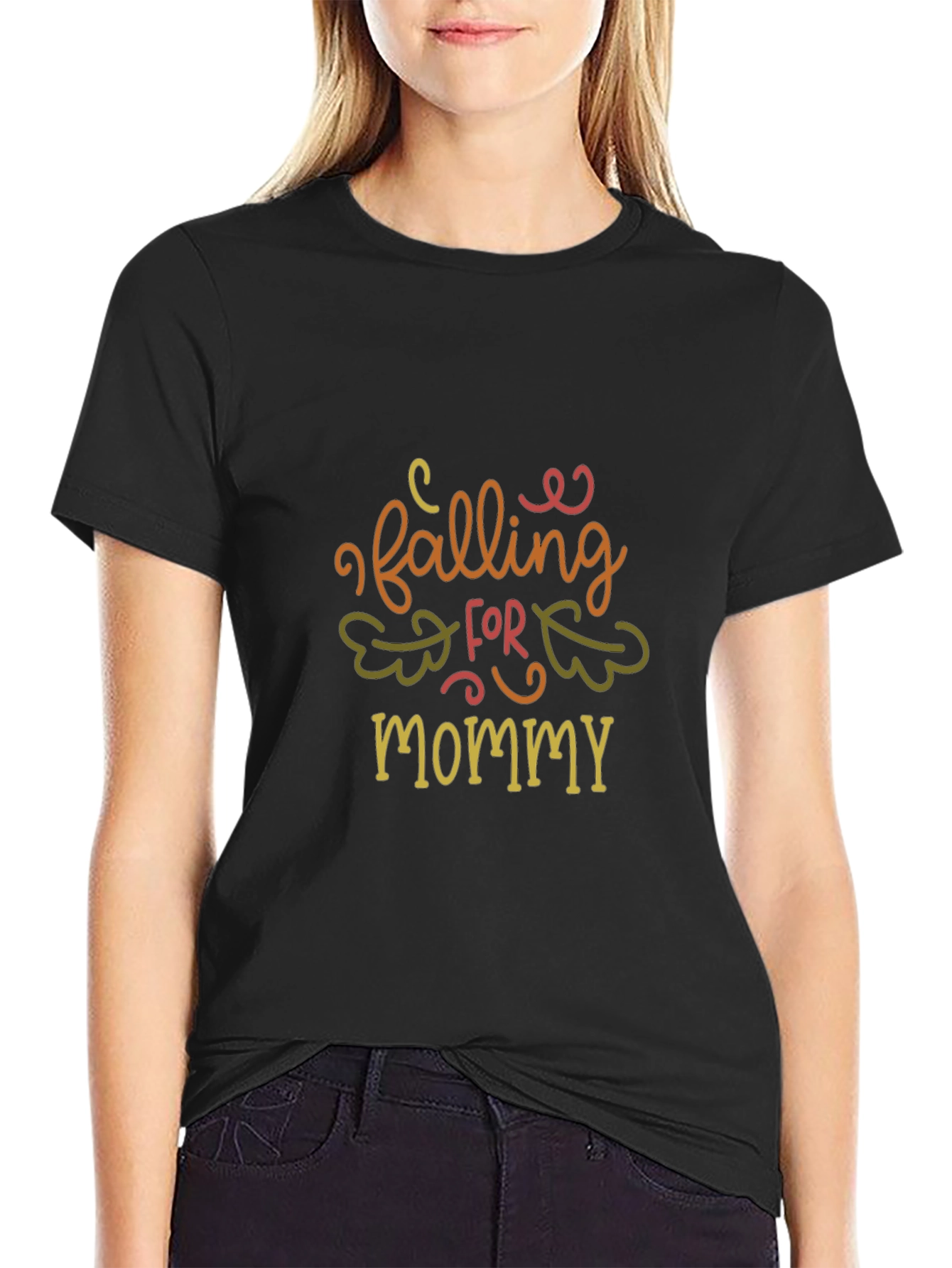 Falling For Mommy T-Shirt - Cute Autumn Design