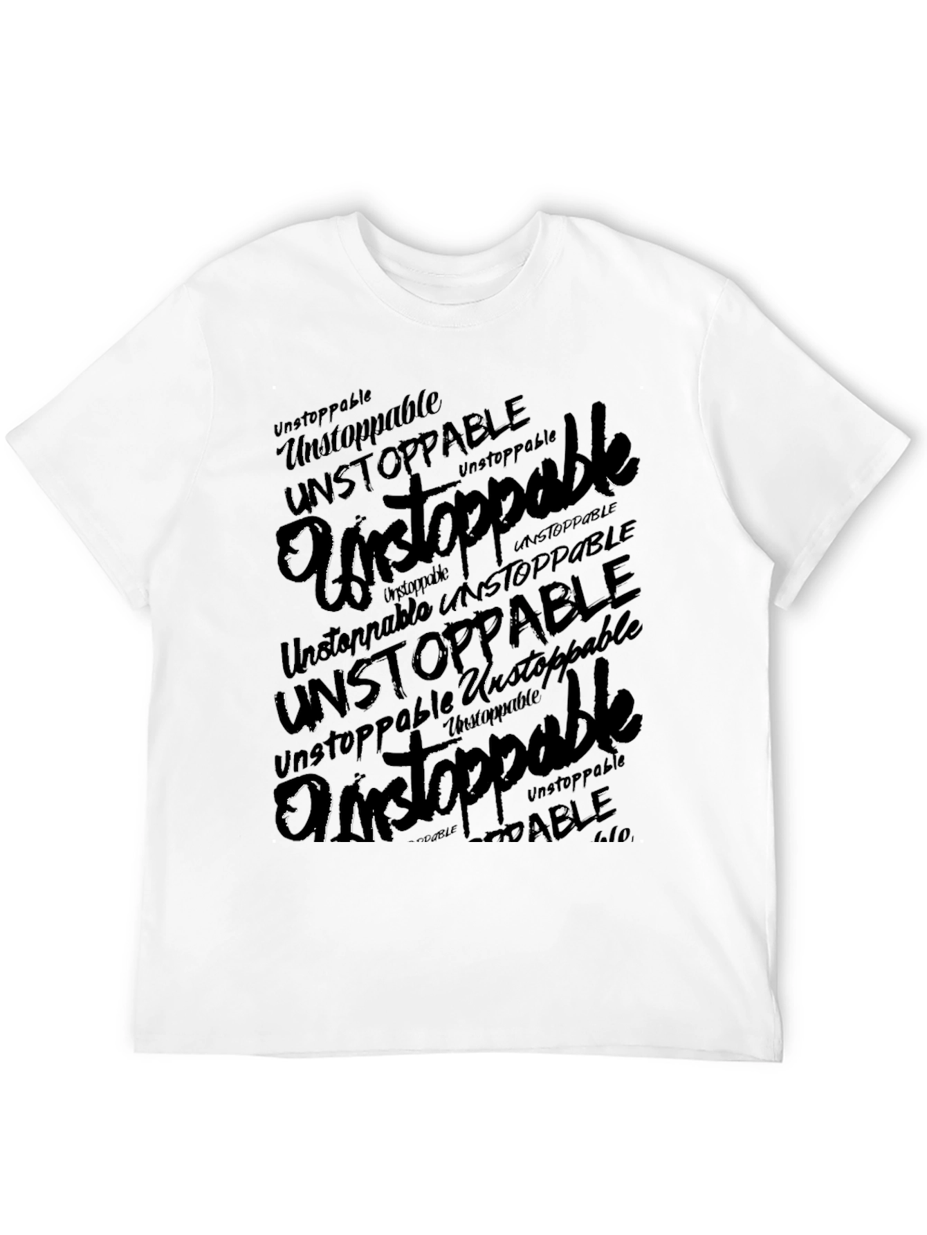 Unstoppable Graphic Print Black T-Shirt