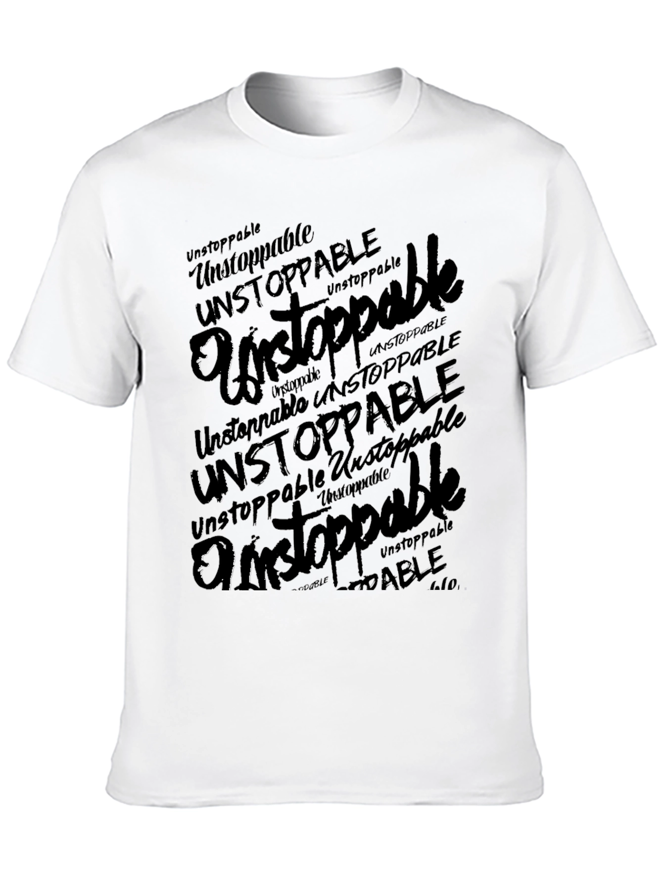 Unstoppable Graphic Print Black T-Shirt
