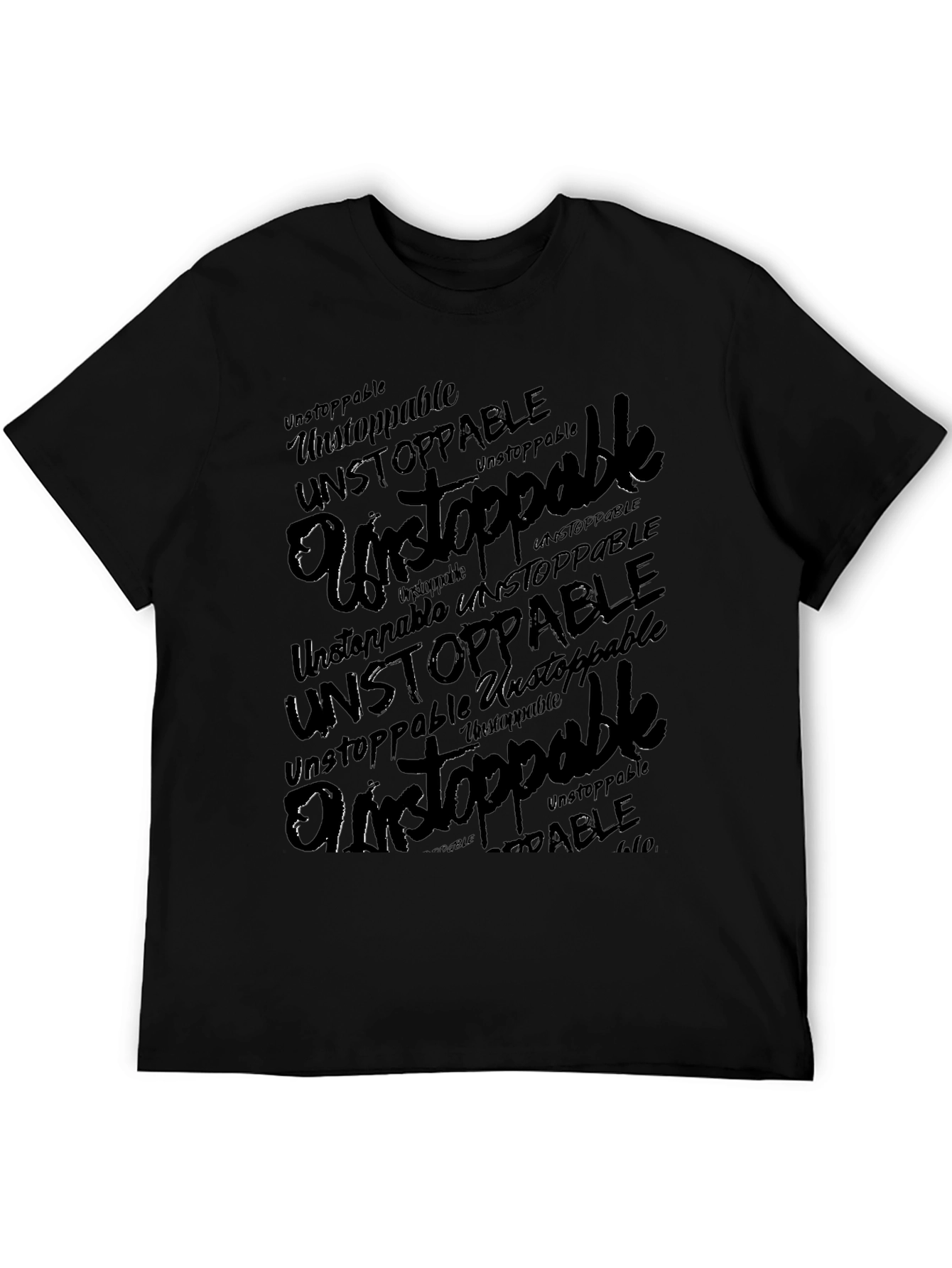 Unstoppable Graphic Print Black T-Shirt