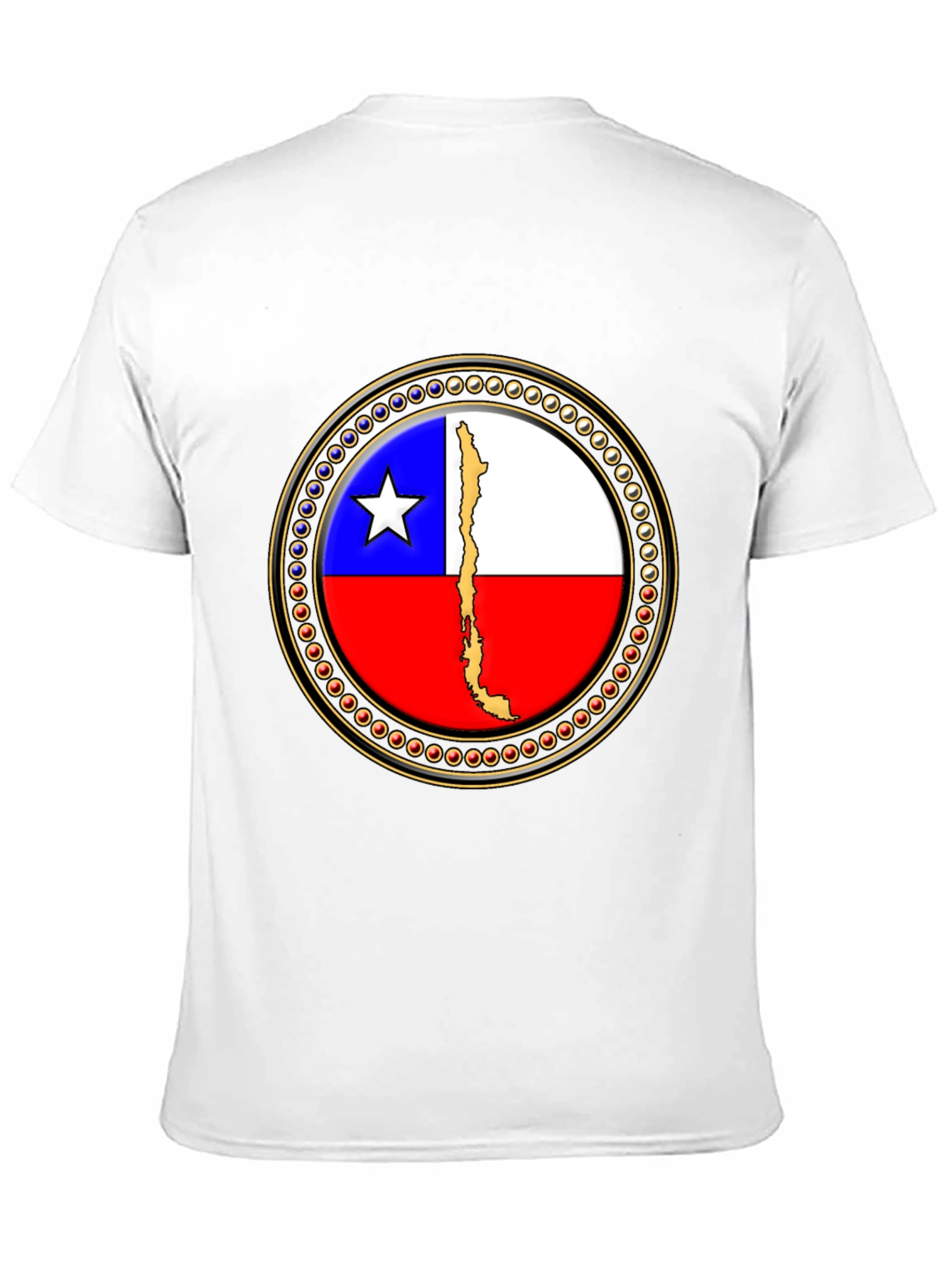 Chile Flag Graphic Tee - Black Cotton T-Shirt