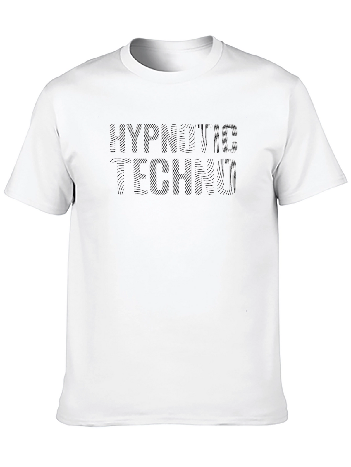 Hypnotic Techno Graphic Tee - All Black Design