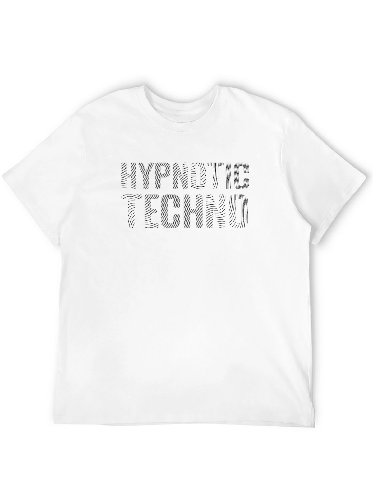 Hypnotic Techno Graphic Tee - All Black Design