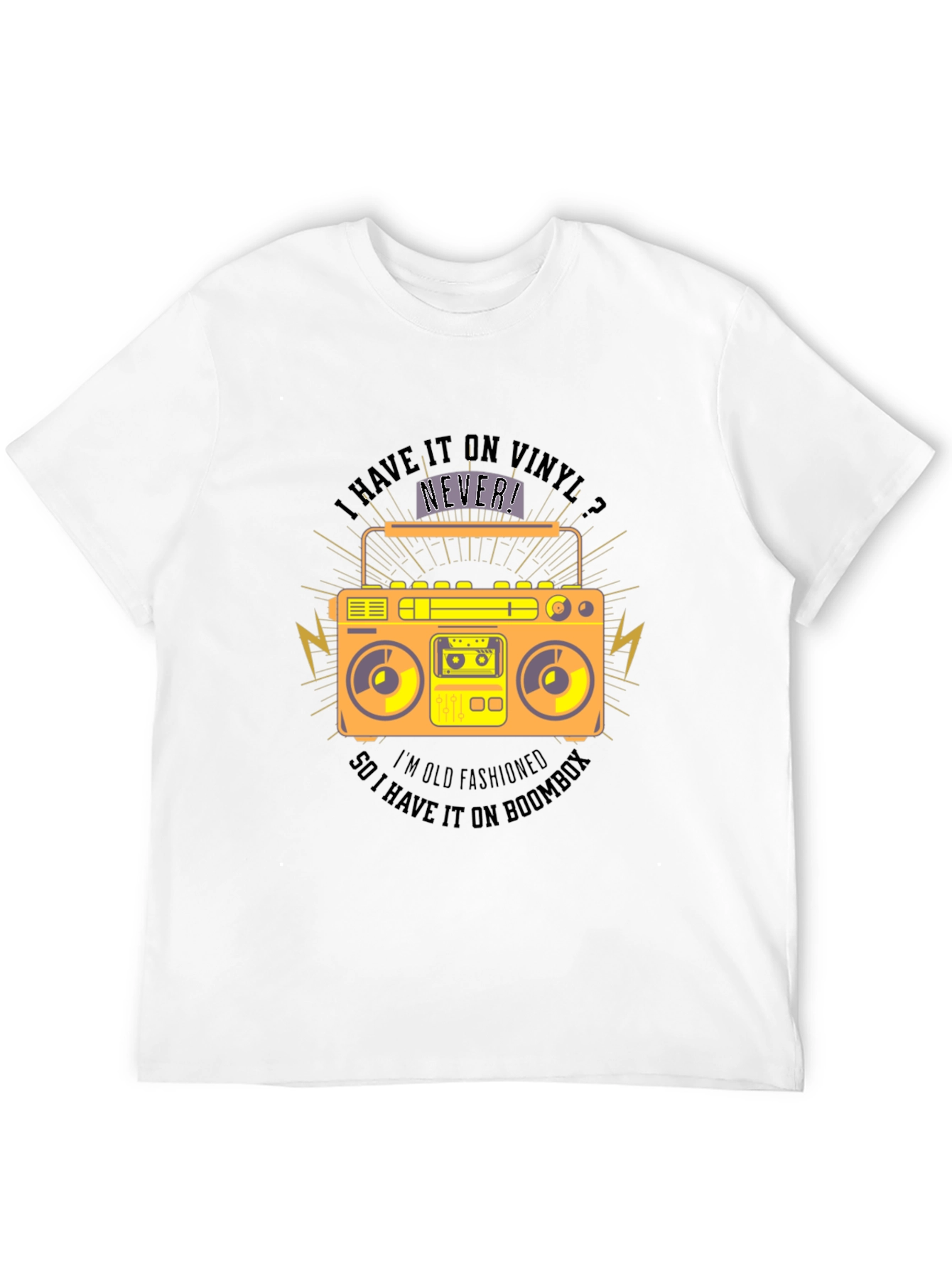 Retro Boombox T-Shirt - Vinyl Lovers Tee