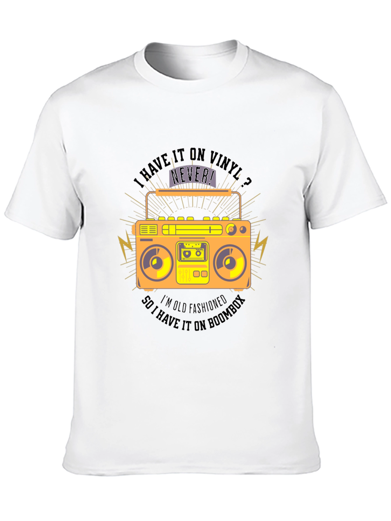 Retro Boombox T-Shirt - Vinyl Lovers Tee