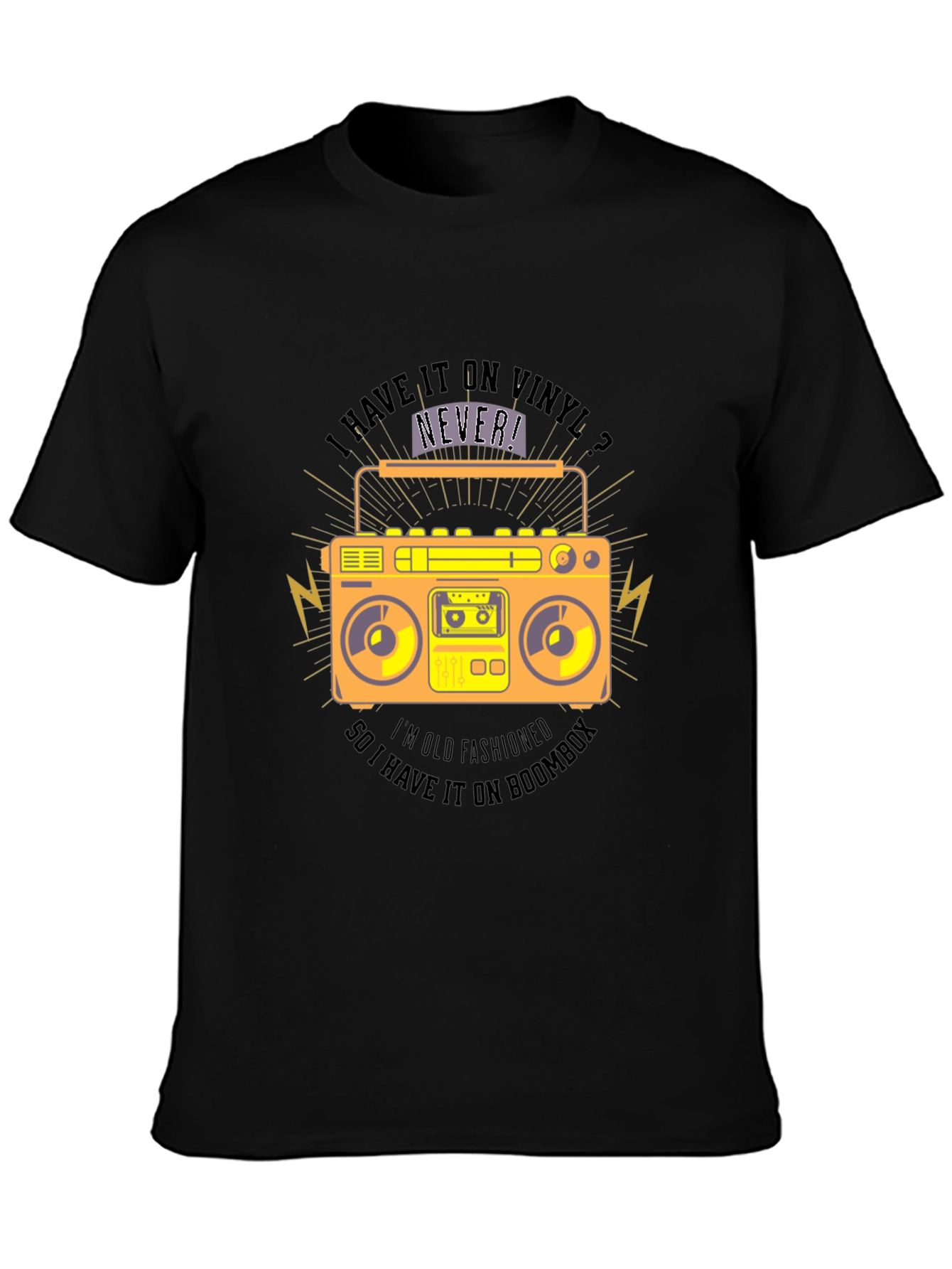 Retro Boombox T-Shirt - Vinyl Lovers Tee