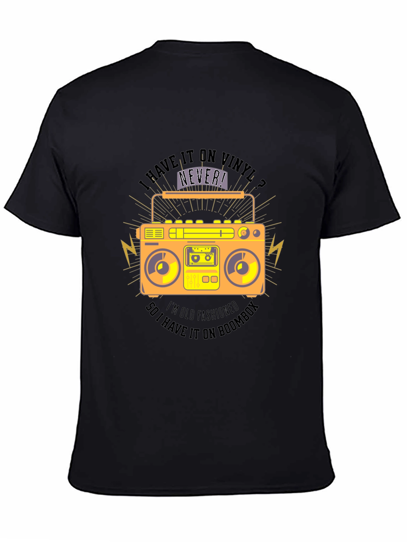 Retro Boombox T-Shirt - Vinyl Lovers Tee